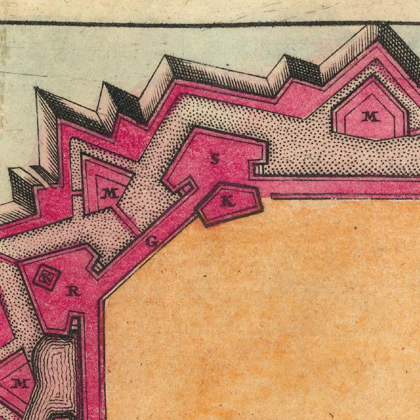 detail of the map from the centre left