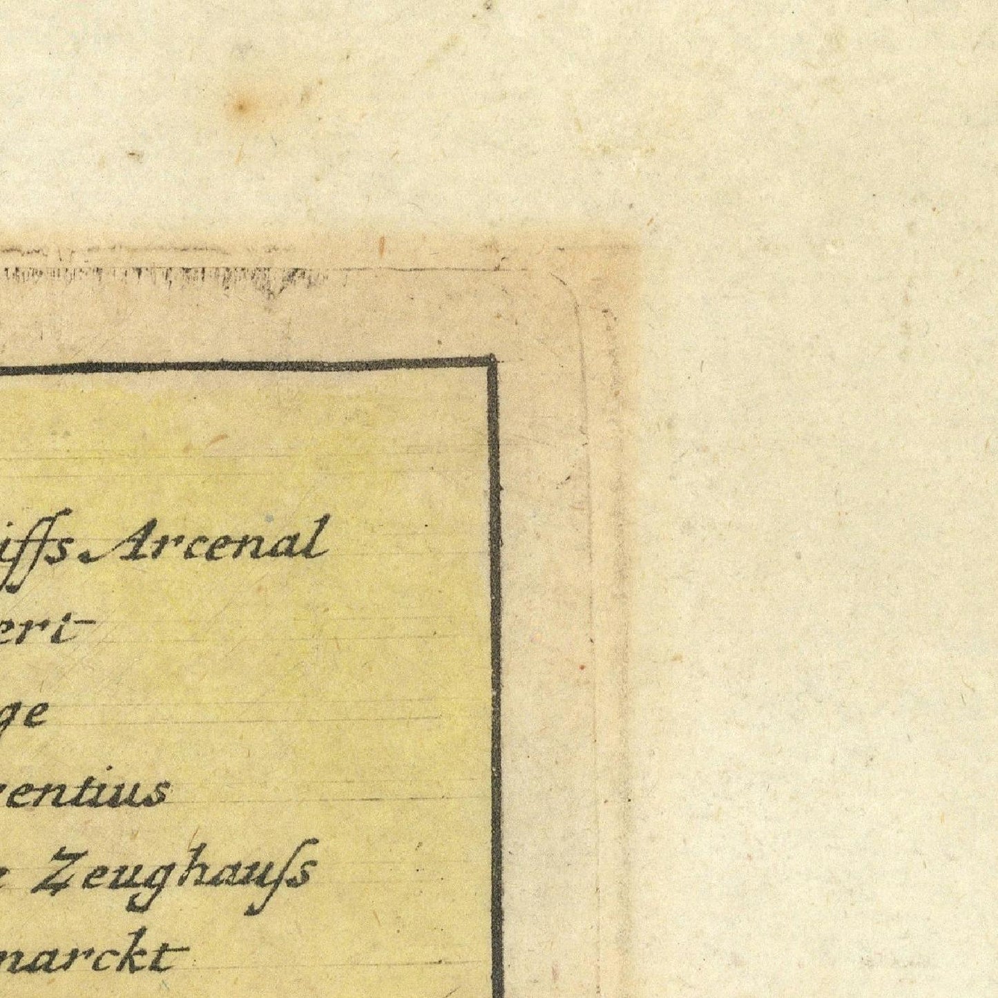 detail of the map from the top right corner