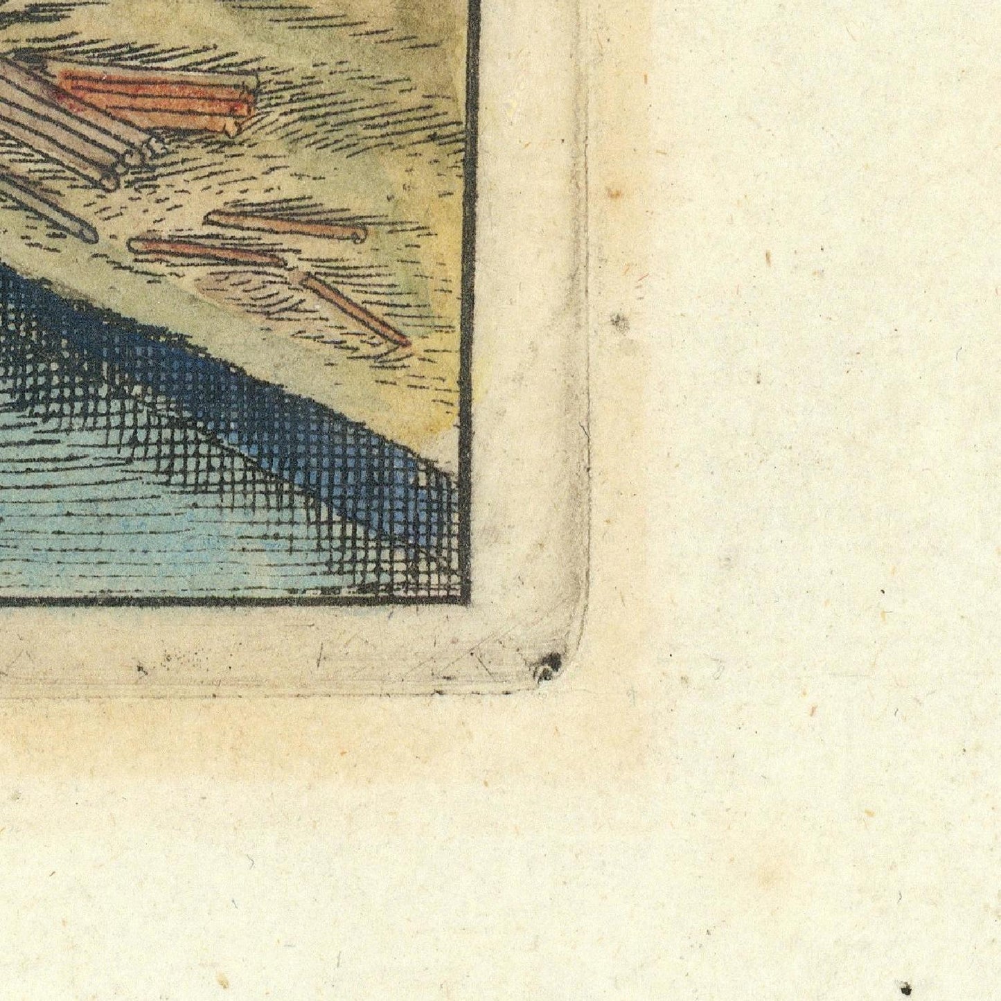 detail of the map from the bottom right corner