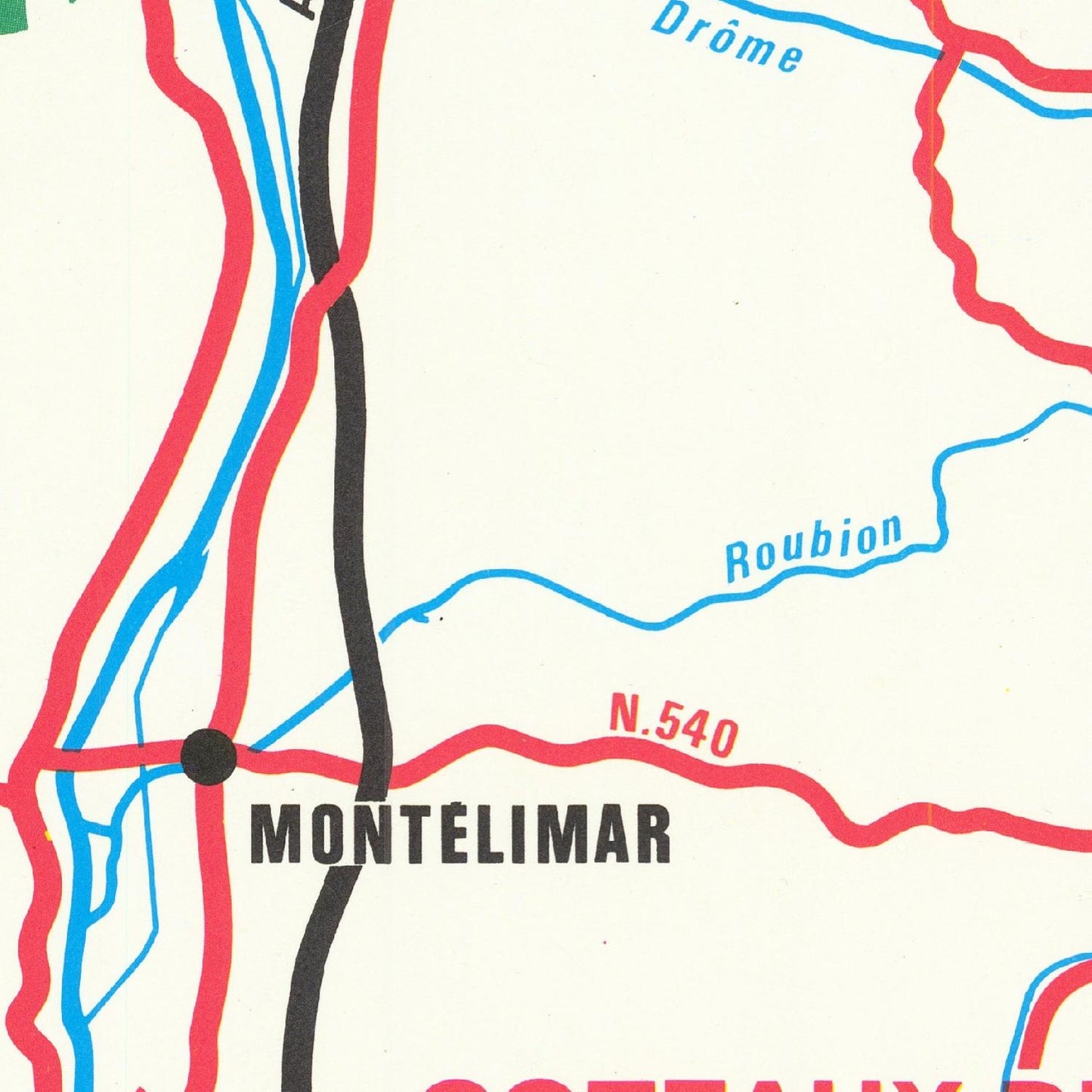 detail of the map from the centre
