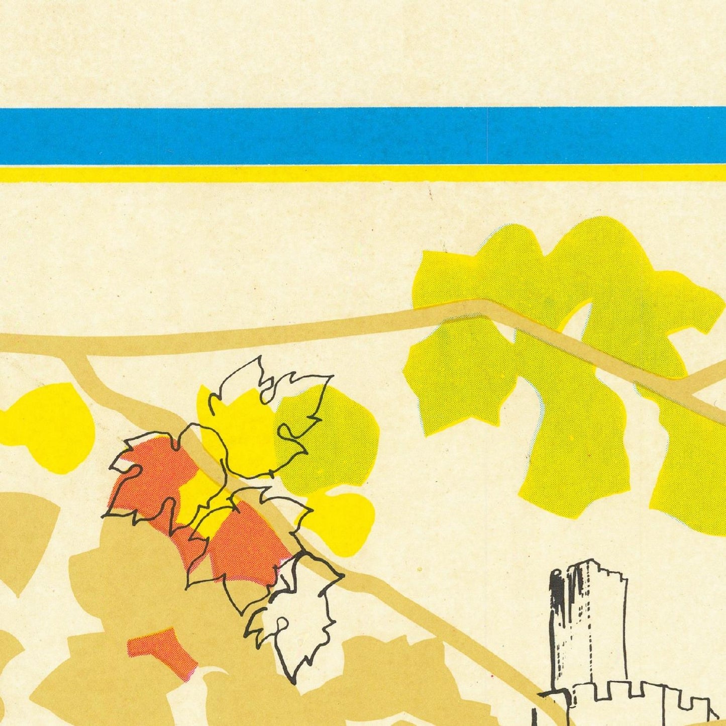 detail of the map from the centre left