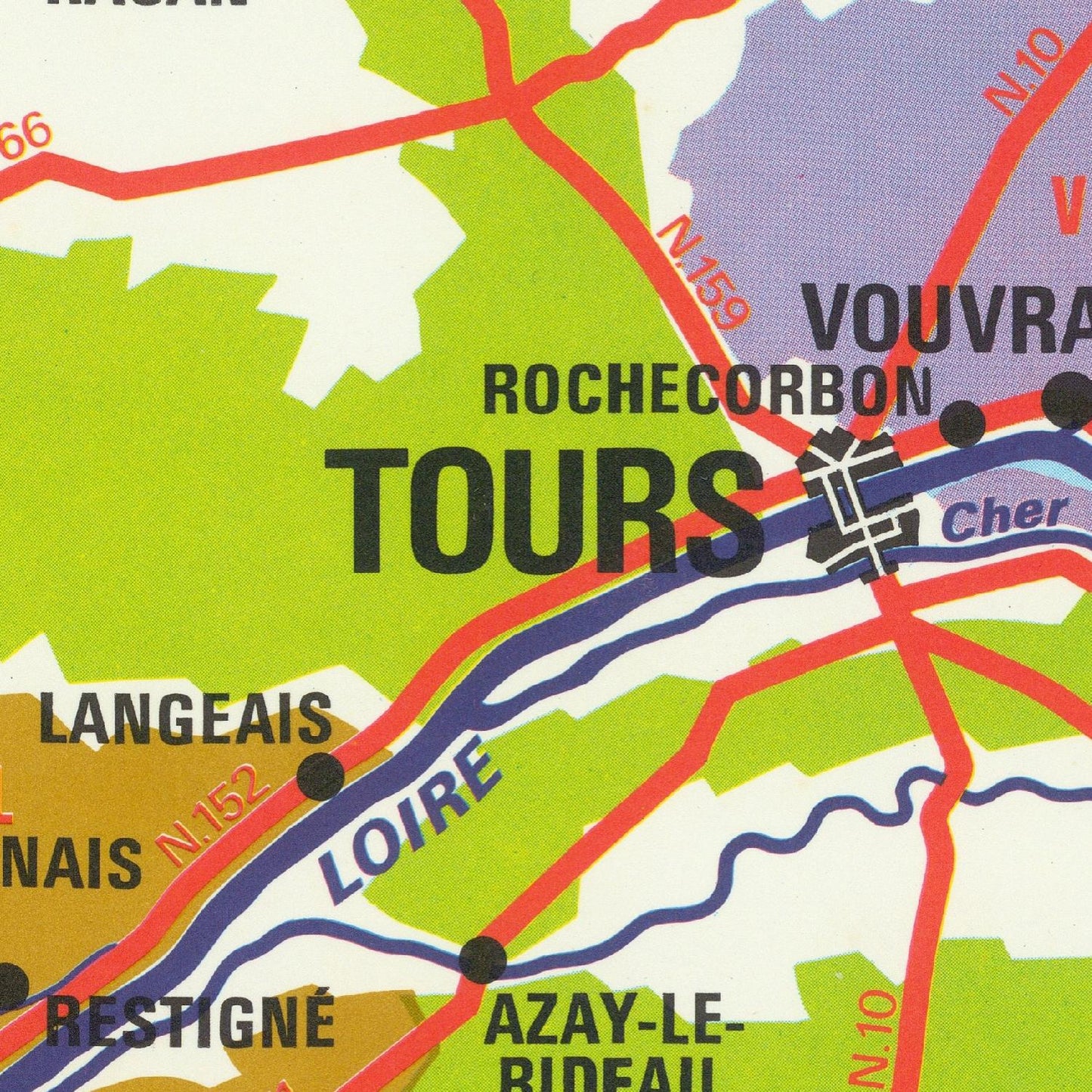 detail of the map from the centre