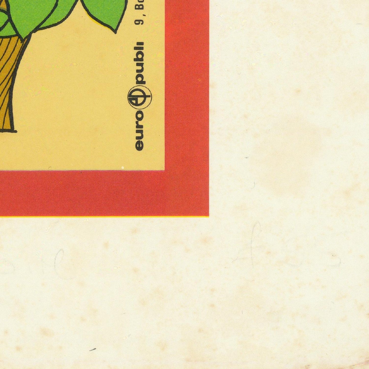 detail of the map from the bottom right corner