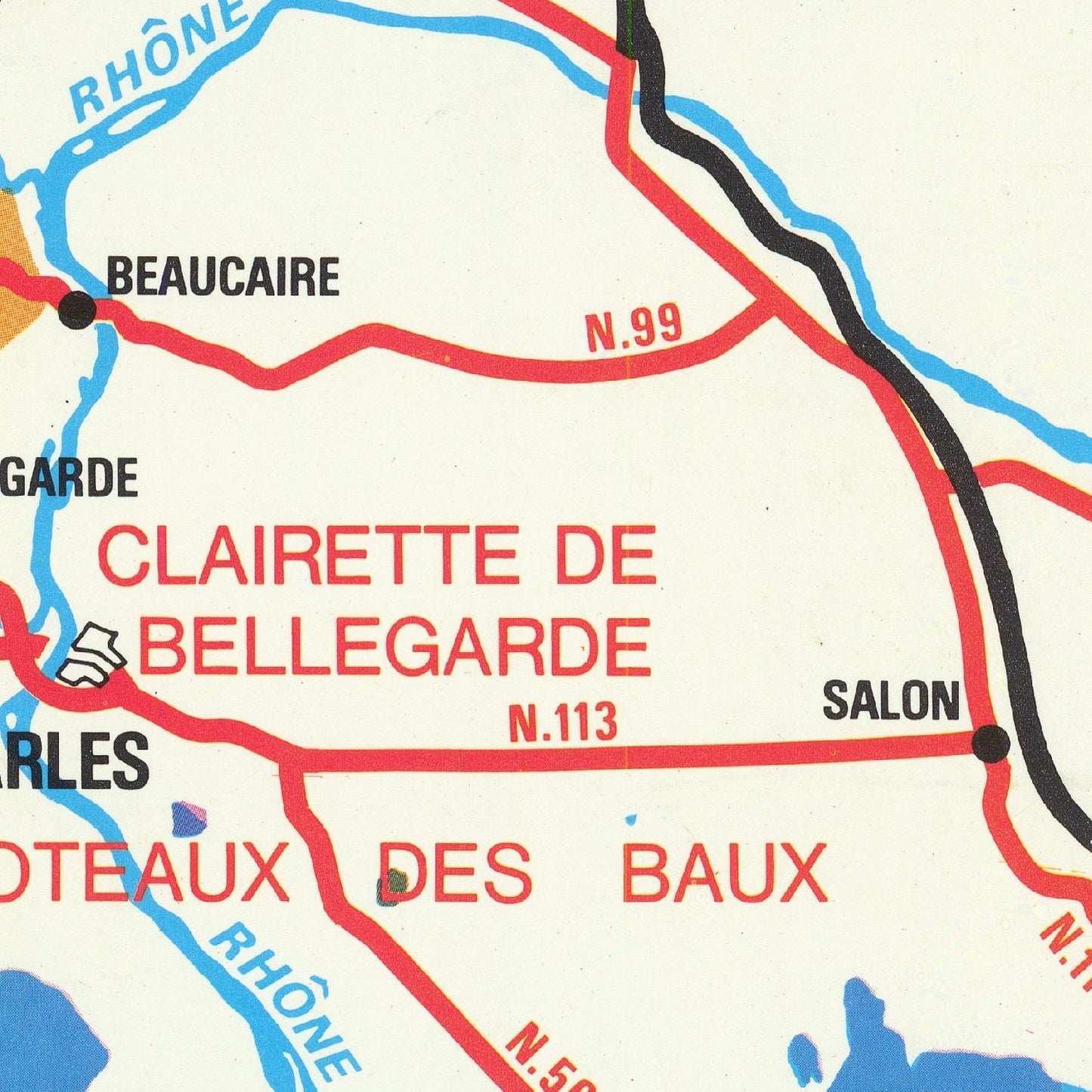 detail of the map from the centre