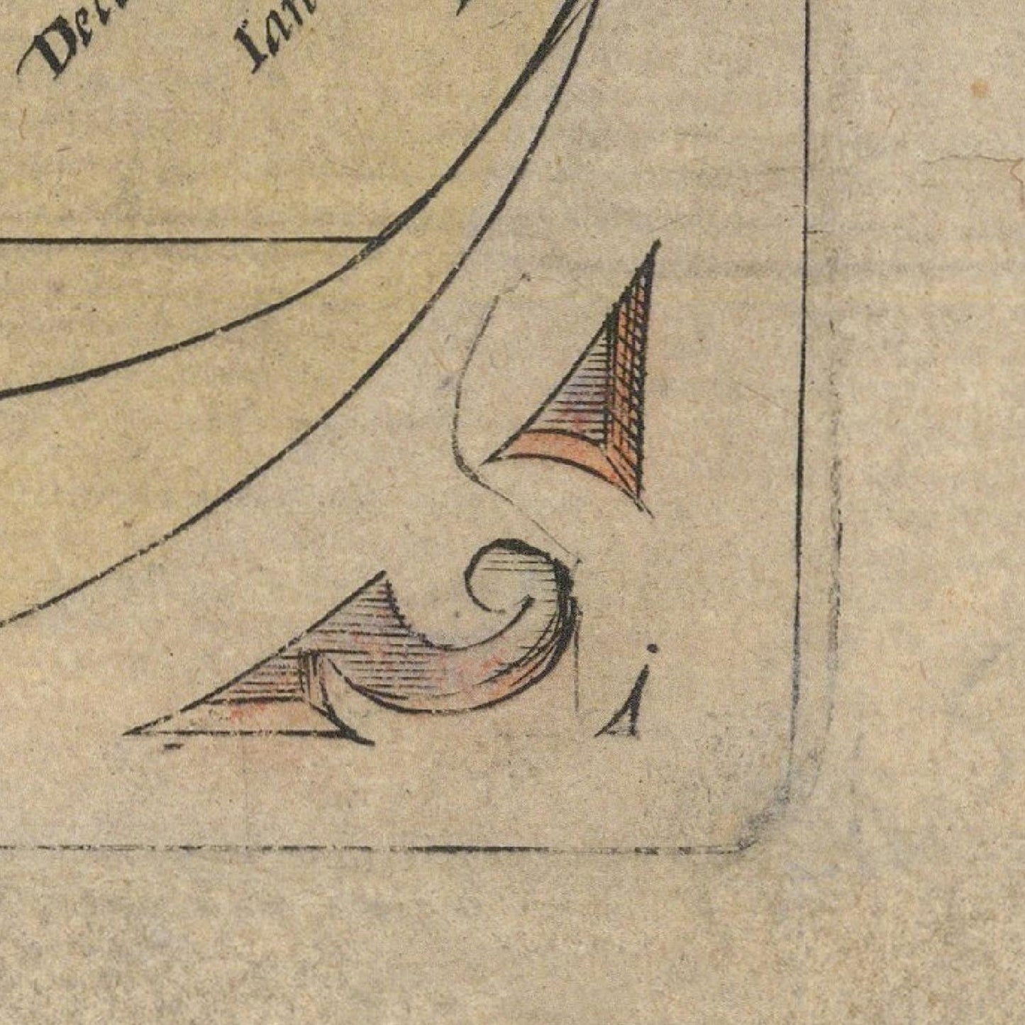 Decorative letter 'A' on a textured paper background