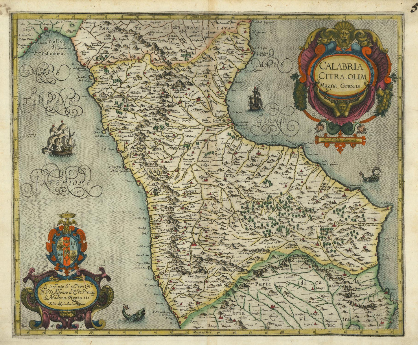detail of the map from the centre