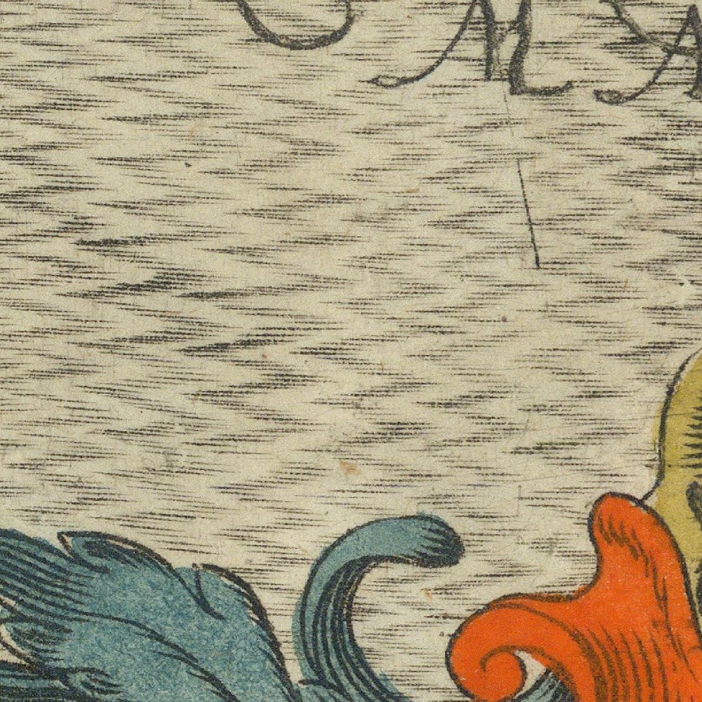 detail of the map from the centre left
