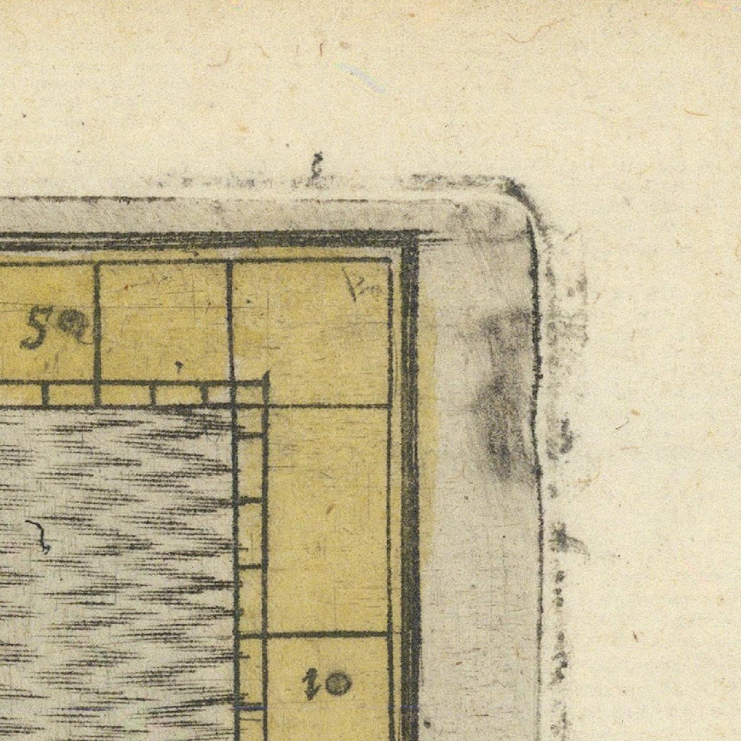 detail of the map from the top right corner
