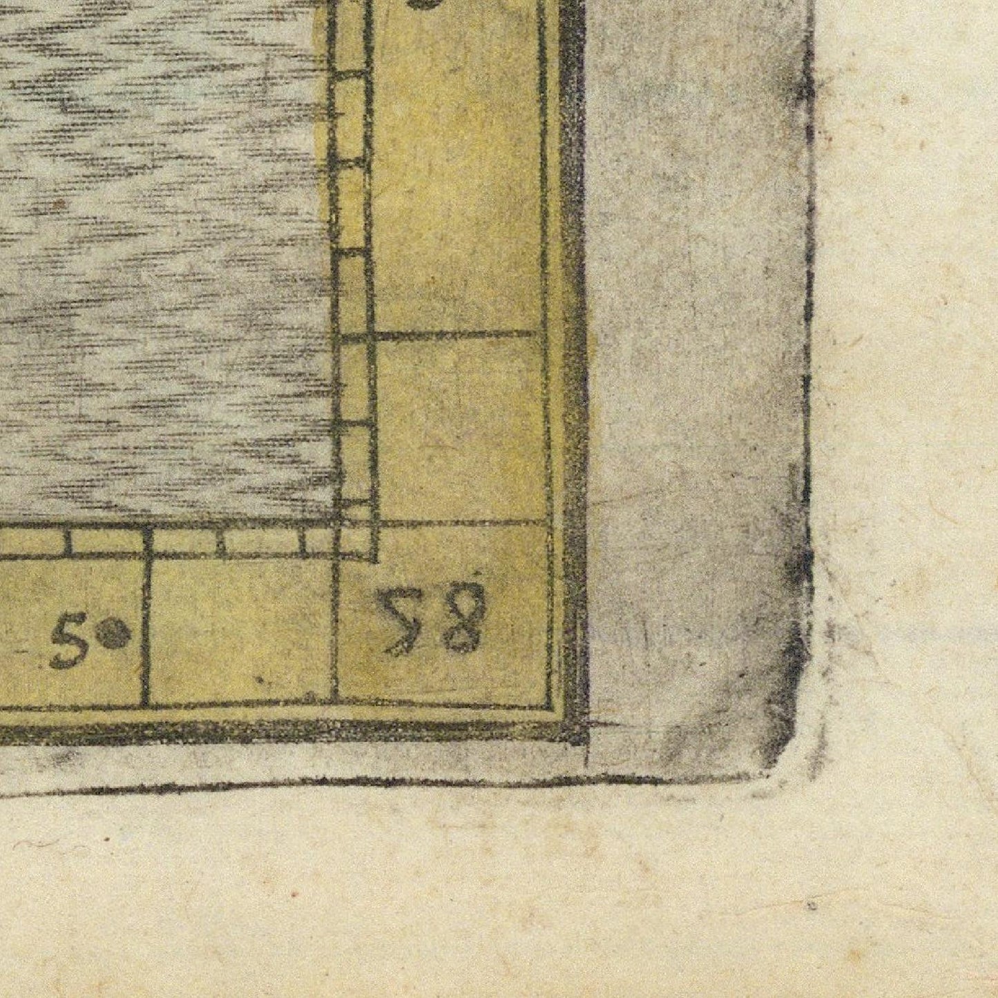 detail of the map from the bottom right corner