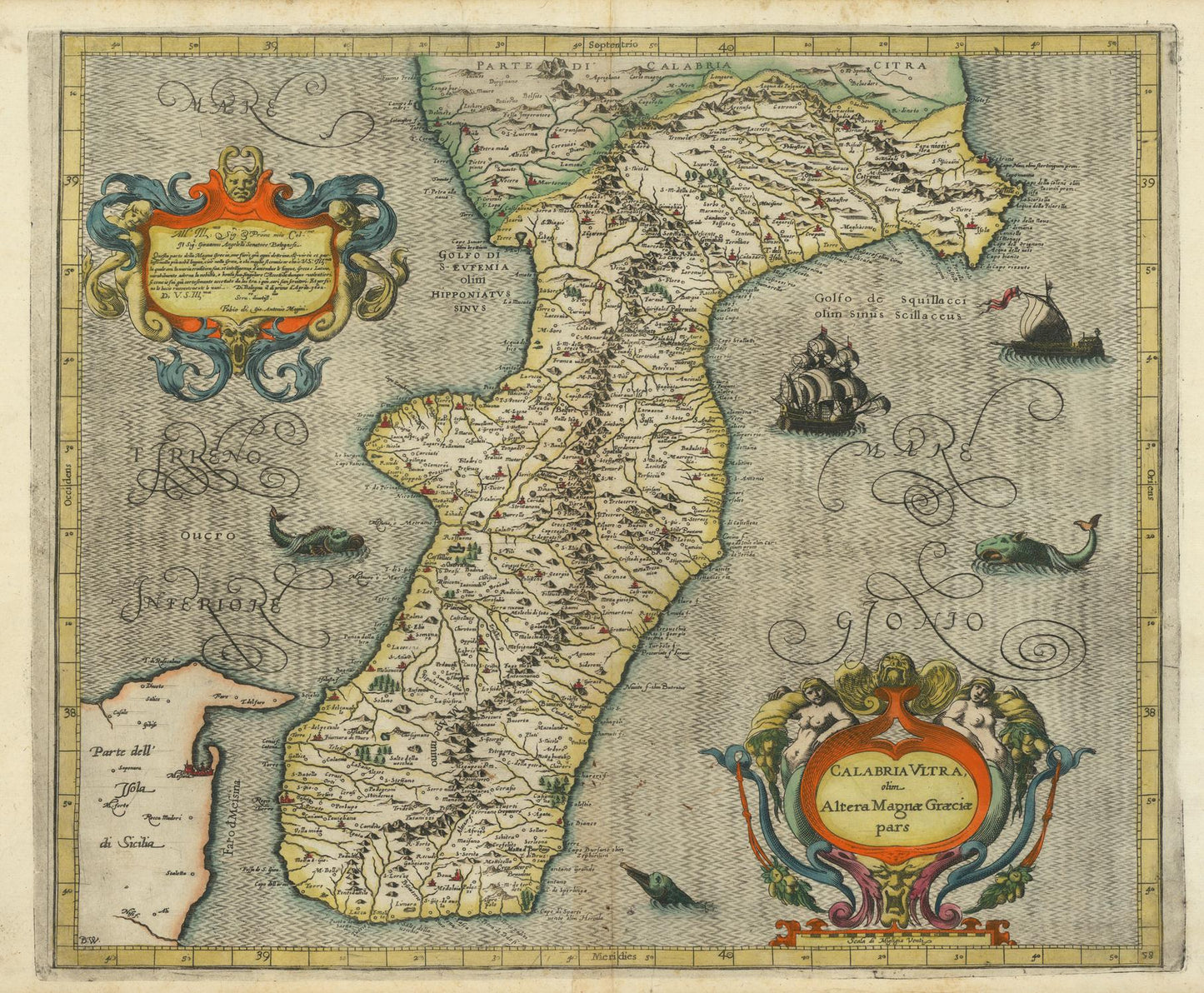 detail of the map from the centre