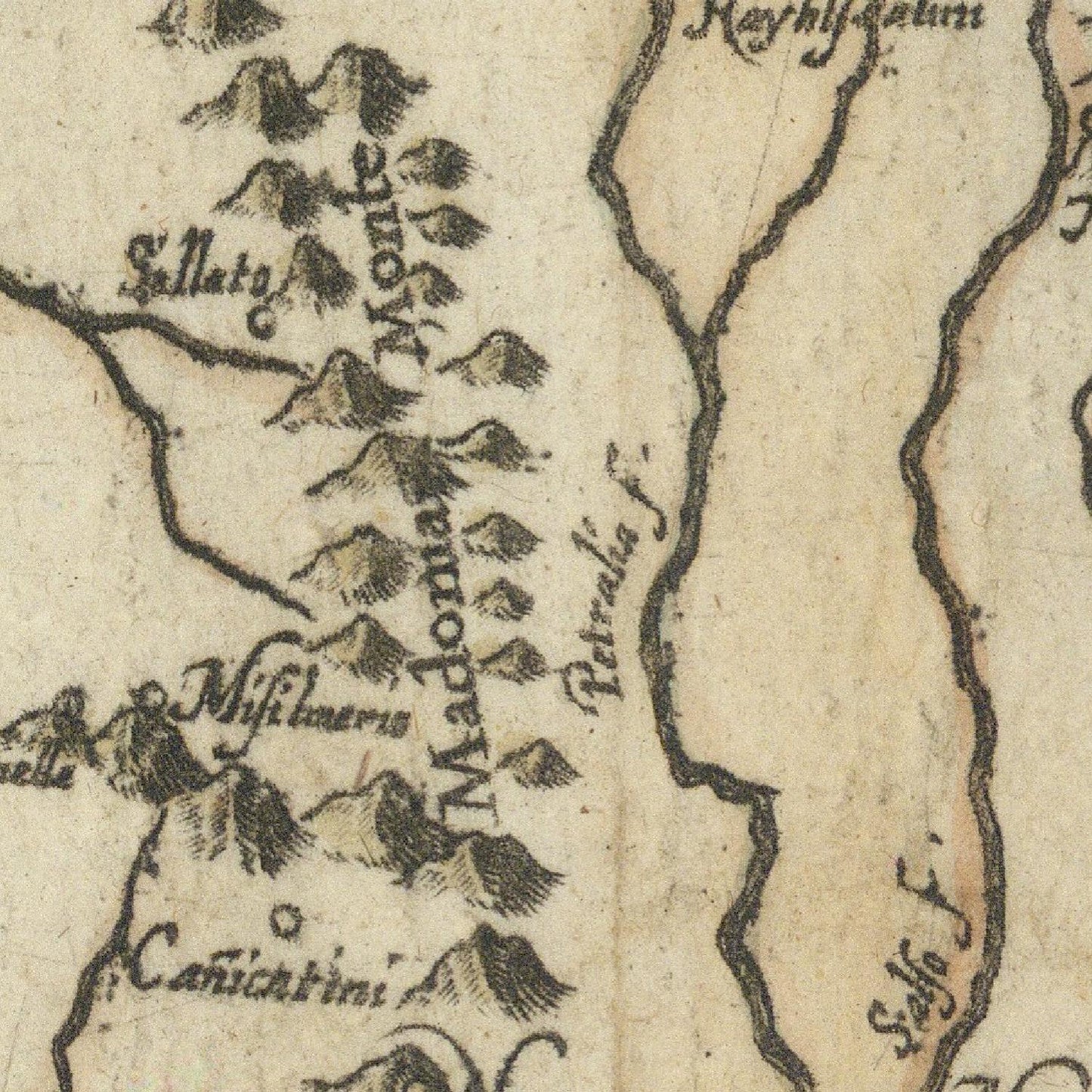 detail of the map from the centre