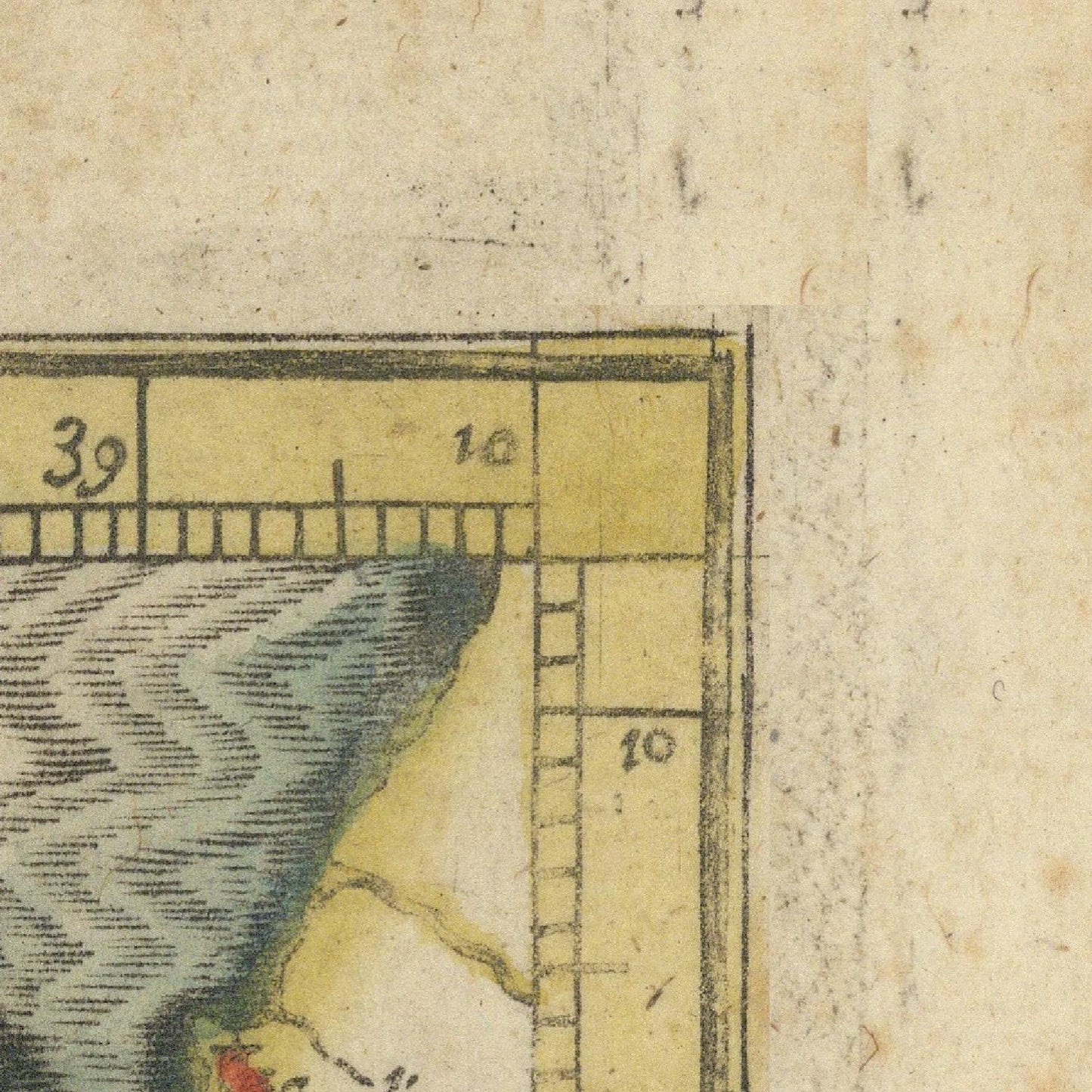 detail of the map from the top right corner
