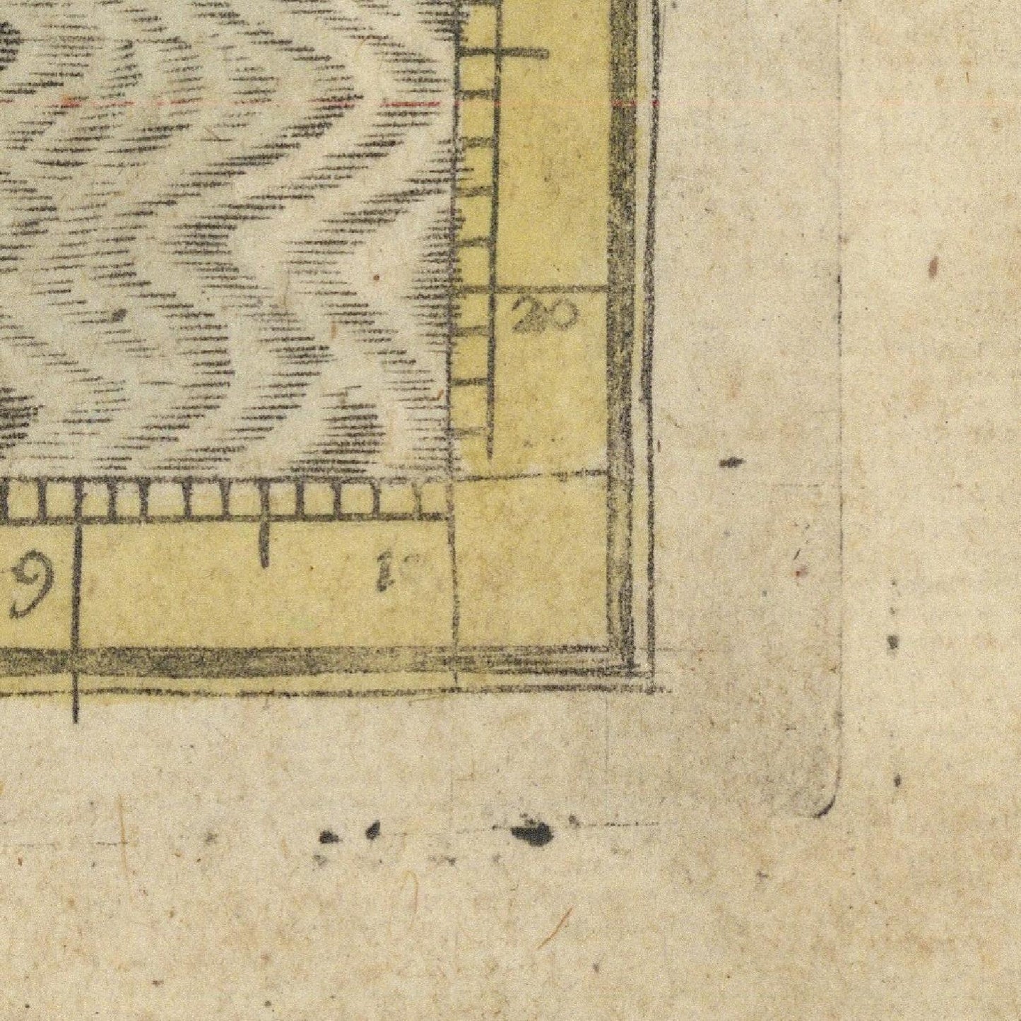 detail of the map from the bottom right corner