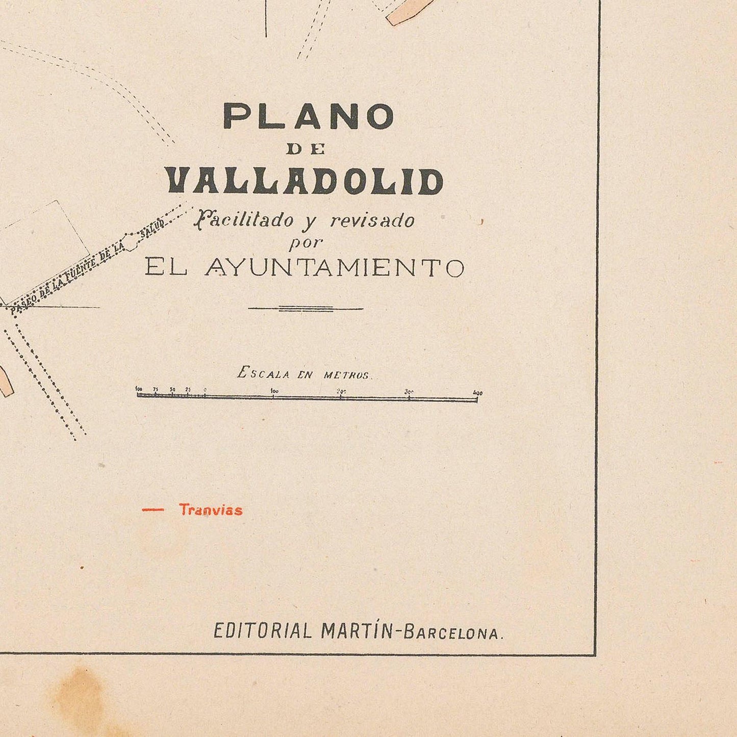 Antique city plan of Valladolid, 1927
