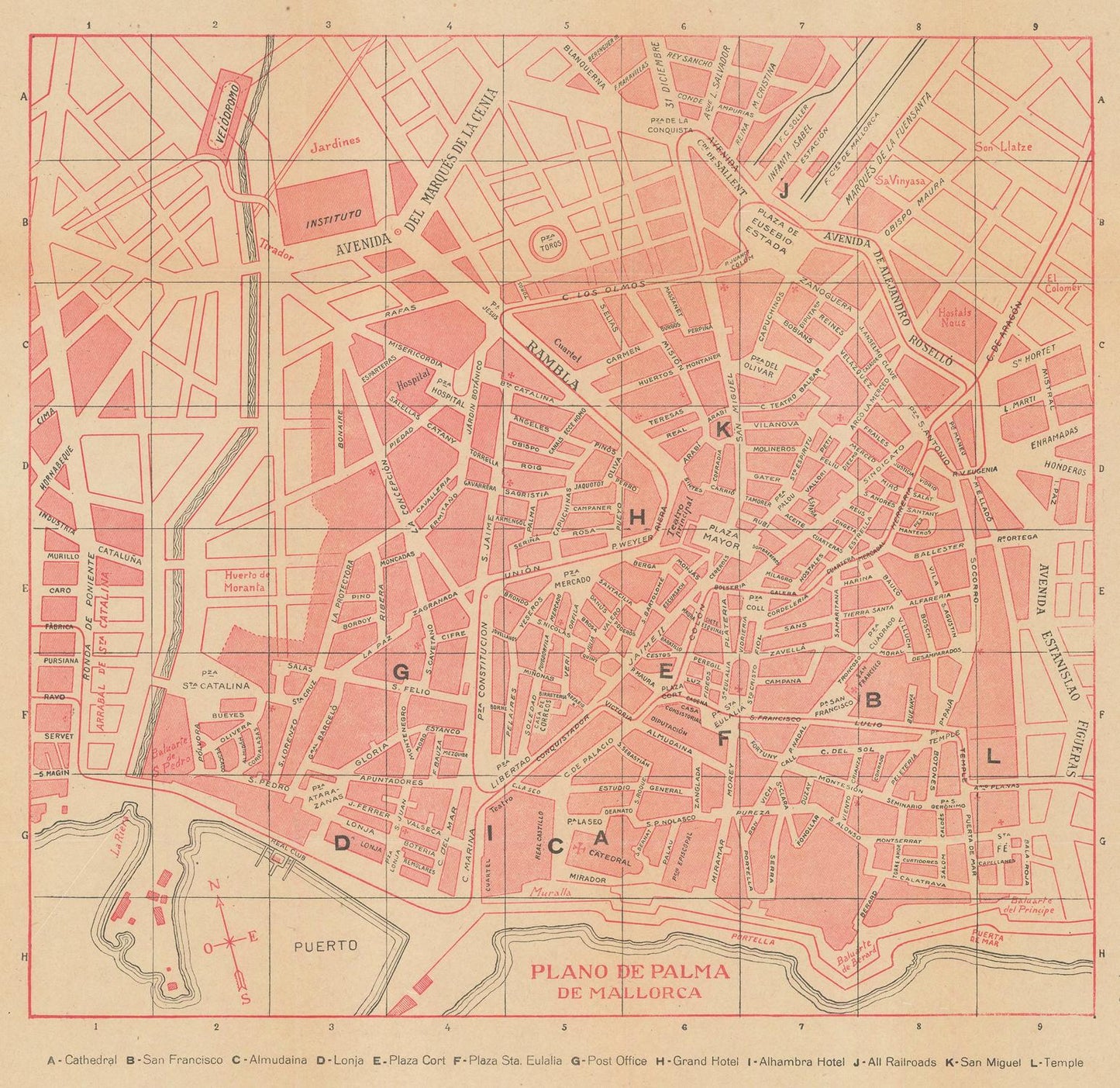 presentation of the map reproduction without a frame