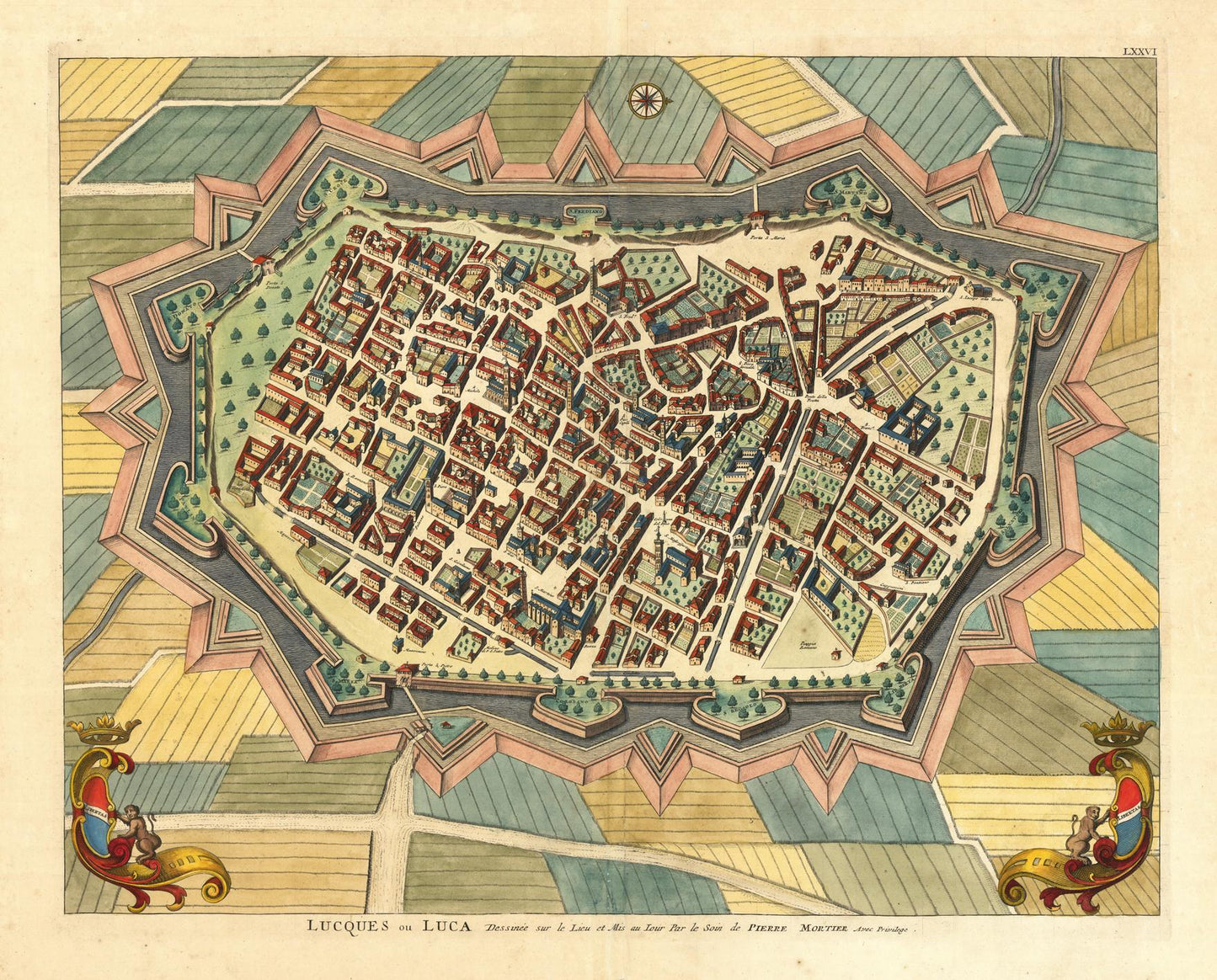 presentation of the map reproduction without a frame