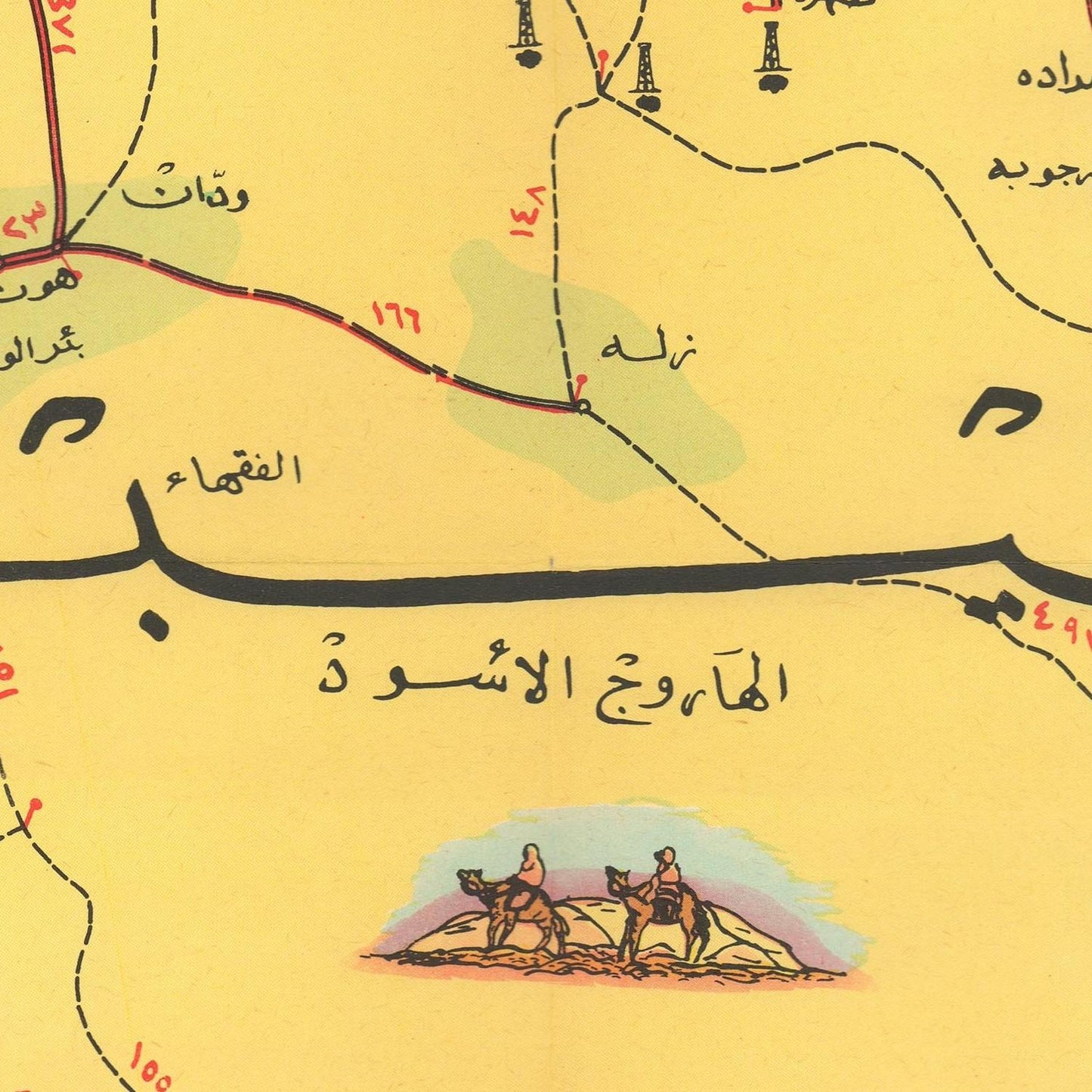 detail of the map from the centre