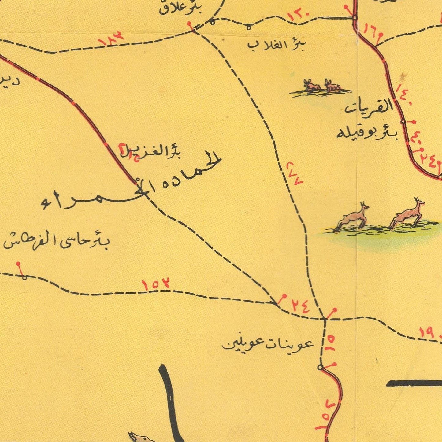 detail of the map from the centre left