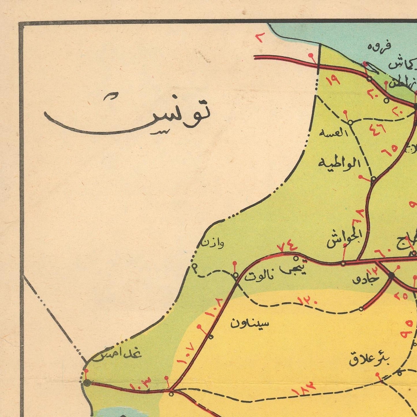 detail of the map from the top left corner