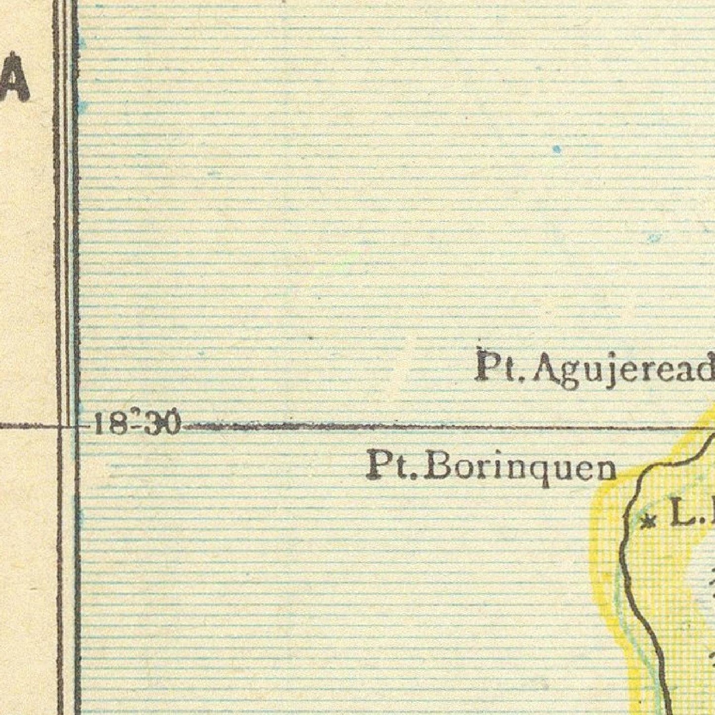 detail of the map from the centre left