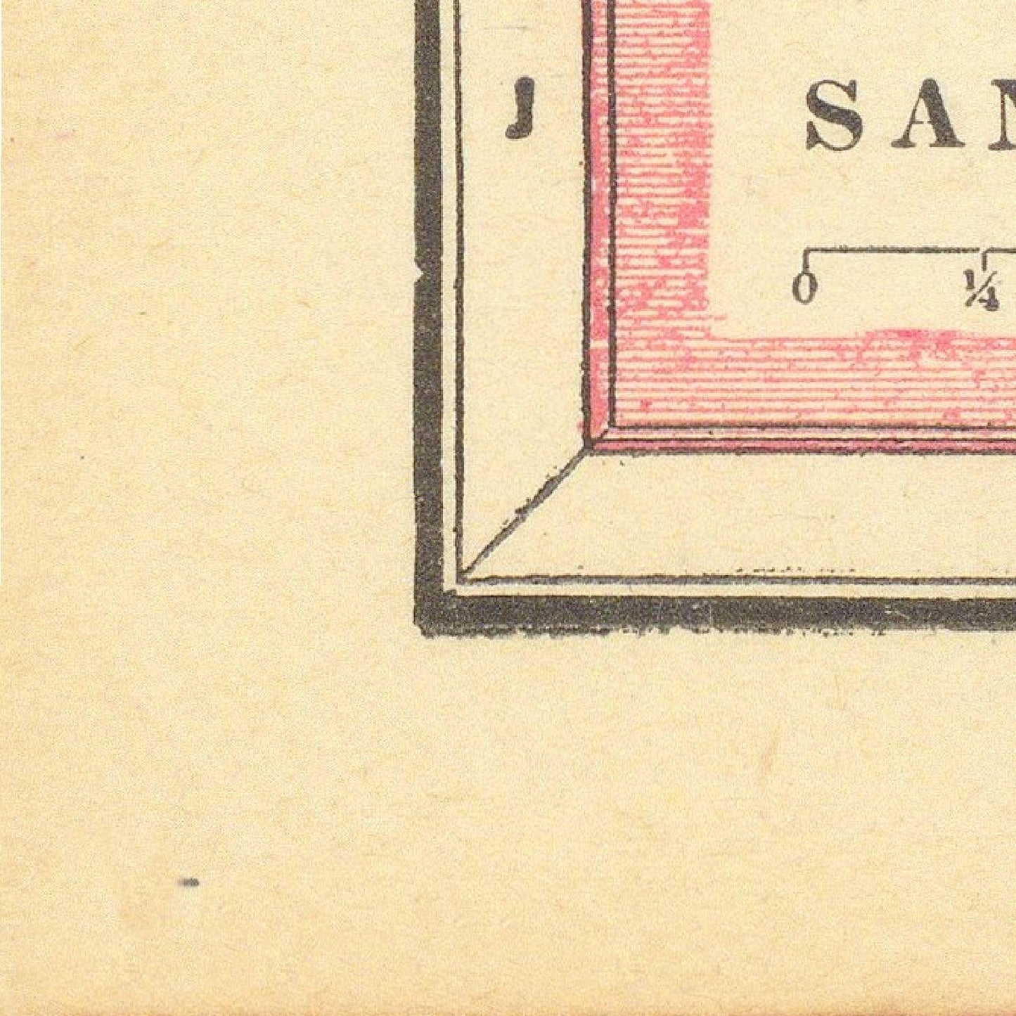 detail of the map from the bottom left corner