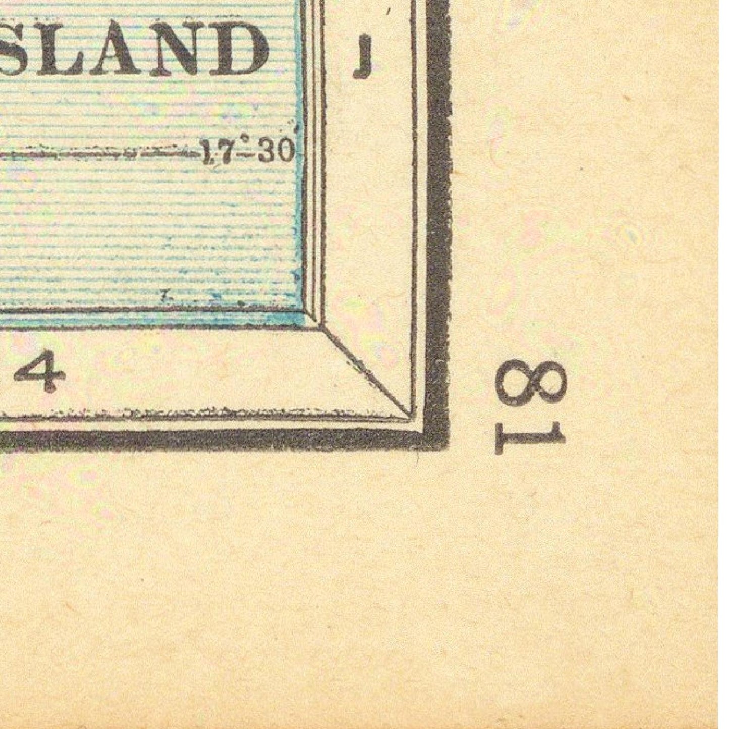 detail of the map from the bottom right corner
