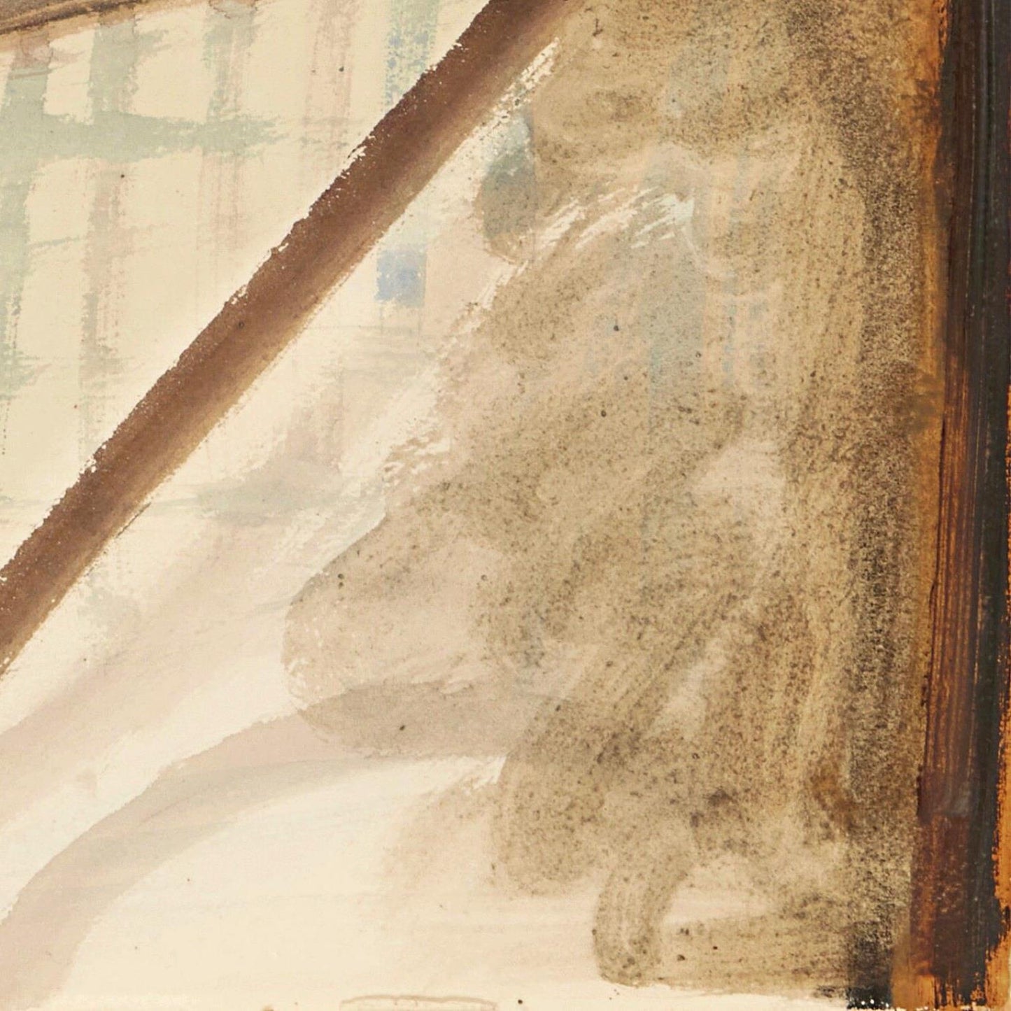 Abstract art with brown, beige, and white colors