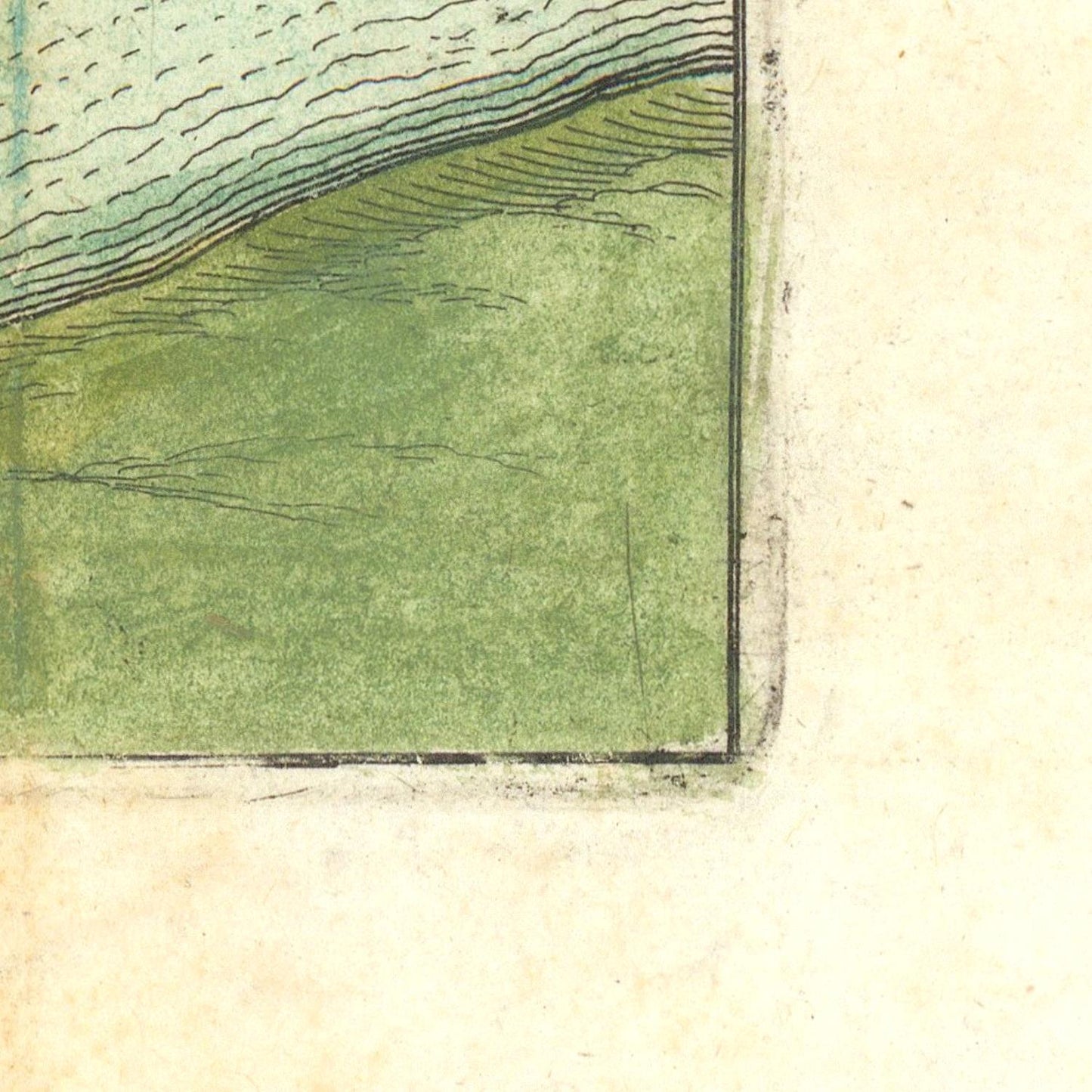 detail of the map from the bottom right corner