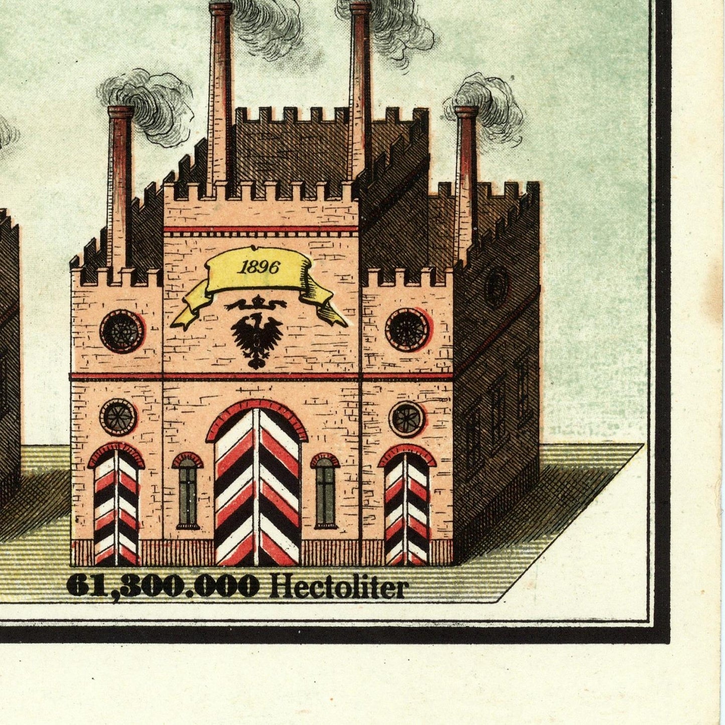 detail of the map from the bottom right corner