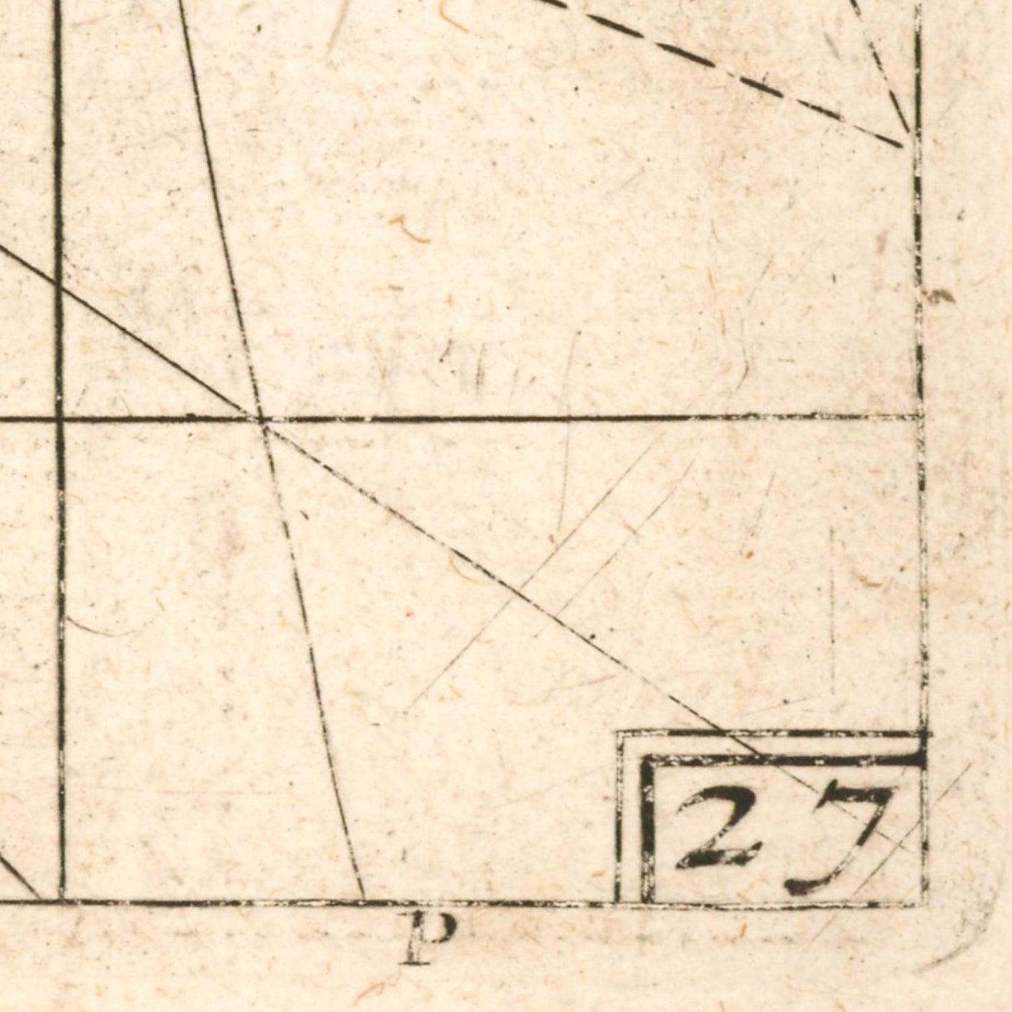 detail of the map from the bottom right corner