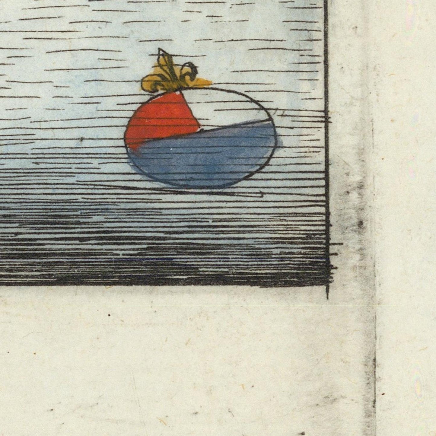 detail of the map from the bottom right corner