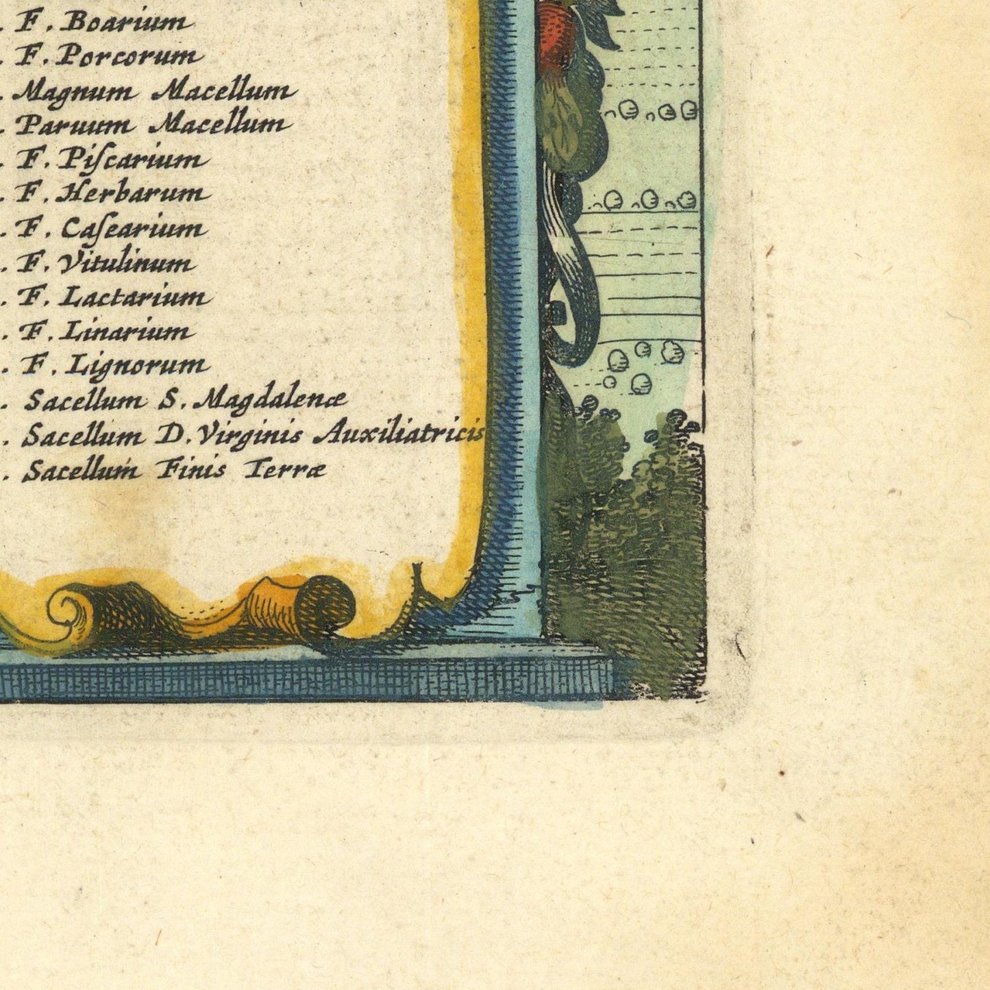 Ancient city plan map of Brussels, 1650