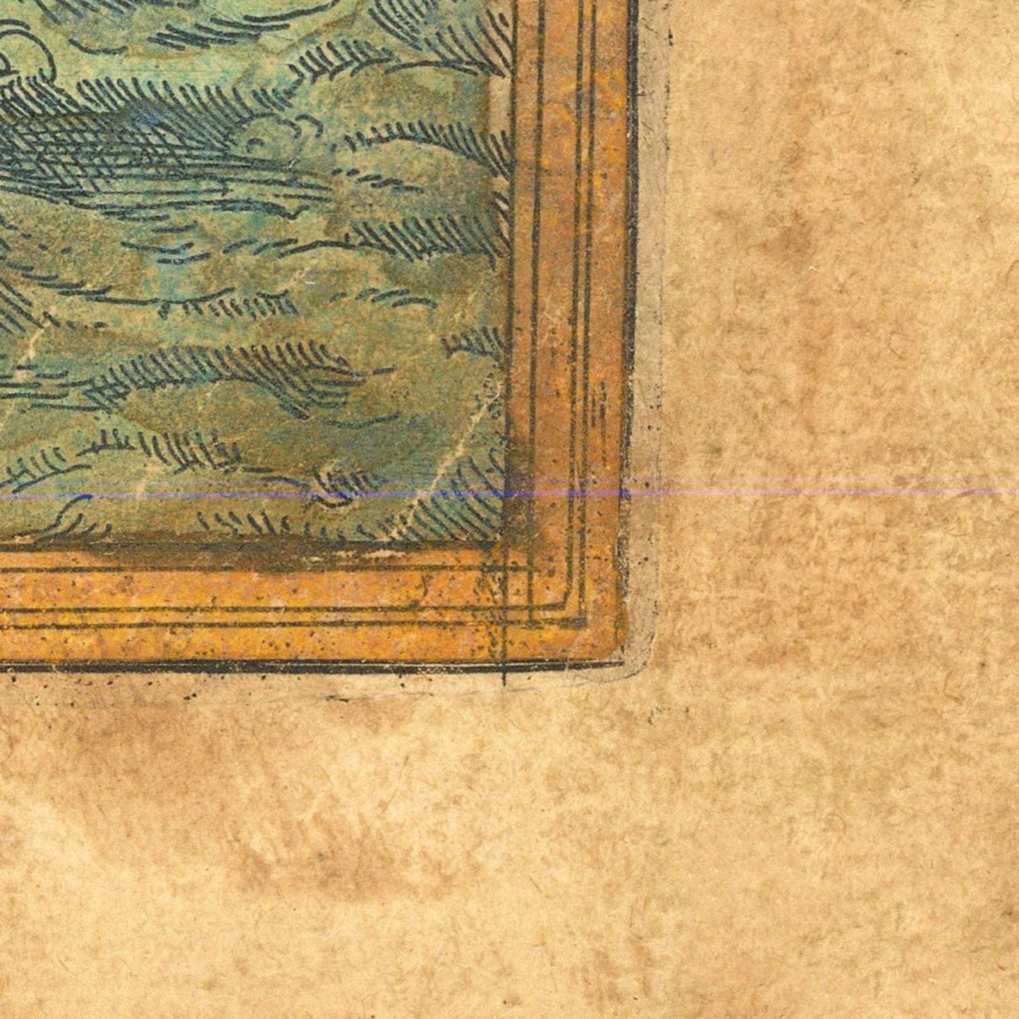 detail of the map from the bottom right corner