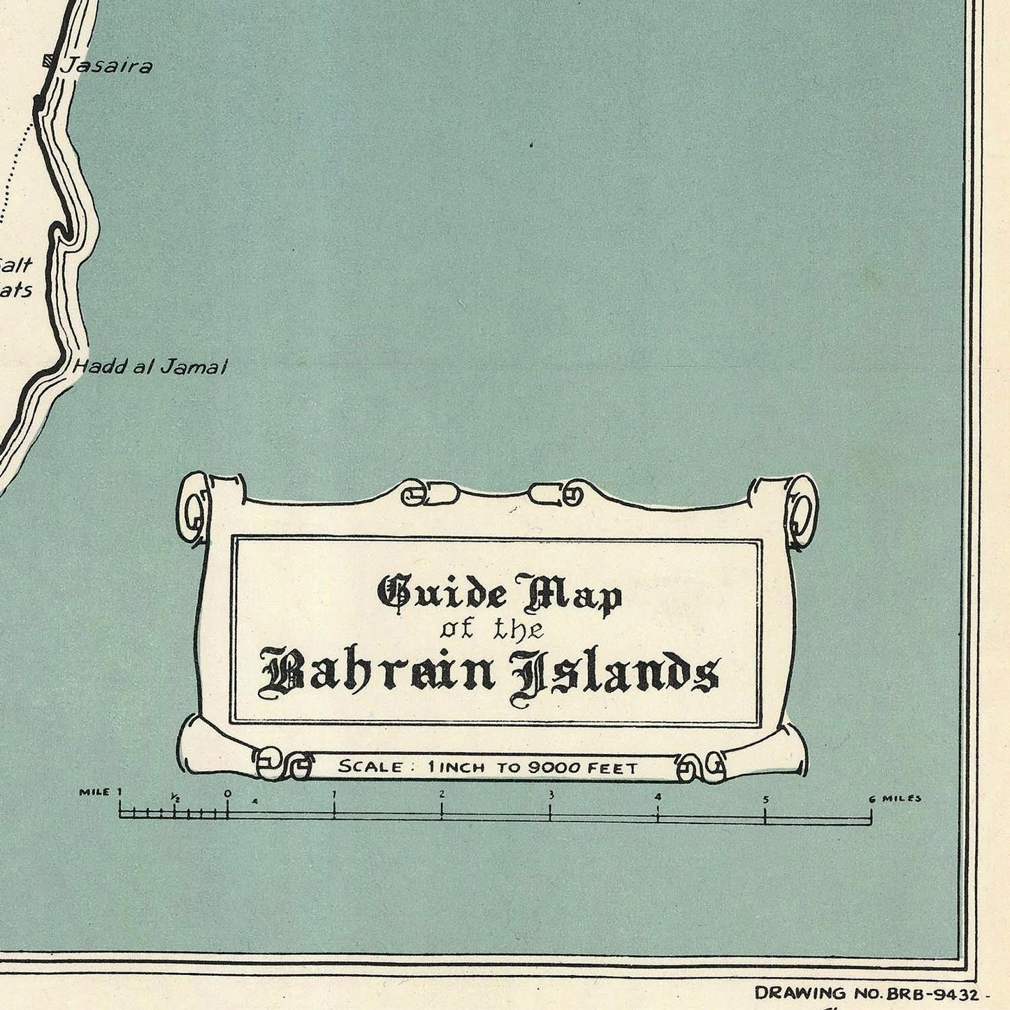 detail of the map from the bottom right corner