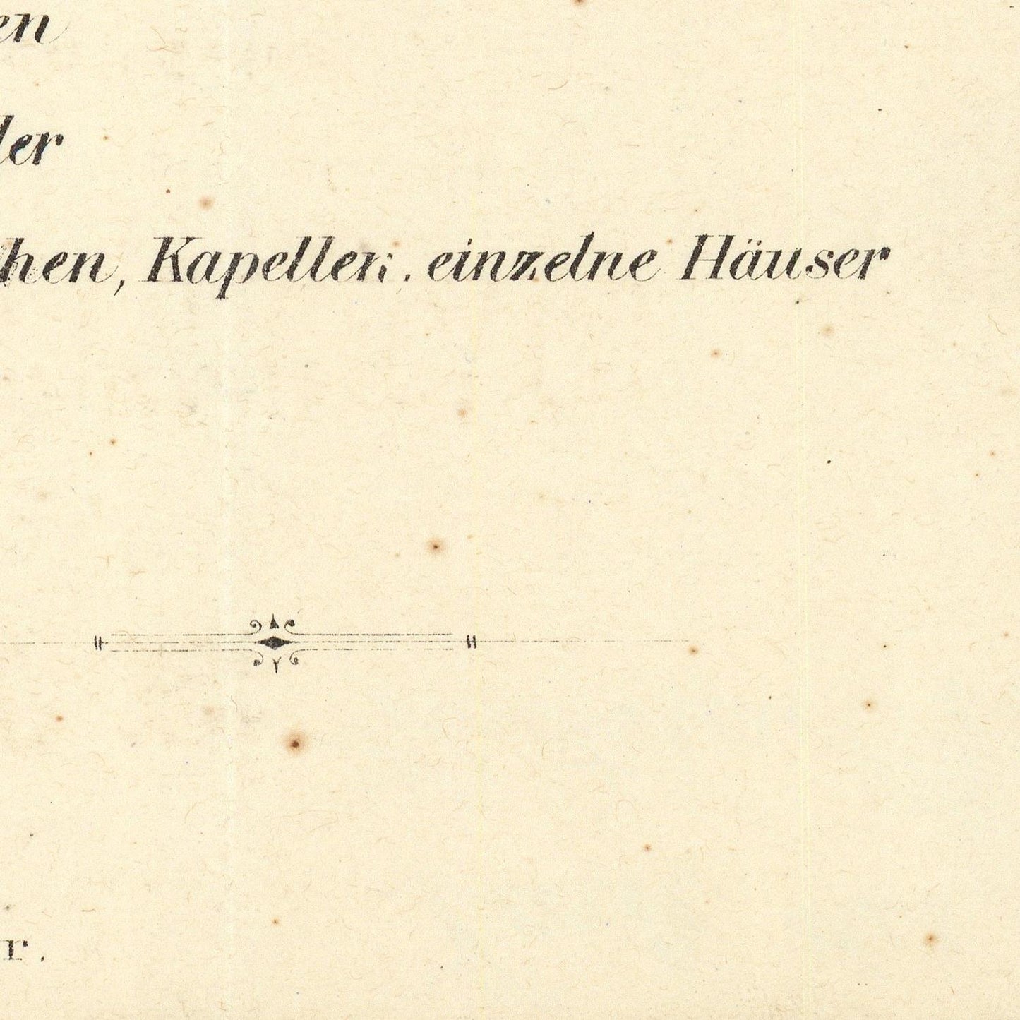 detail of the map from the bottom right corner