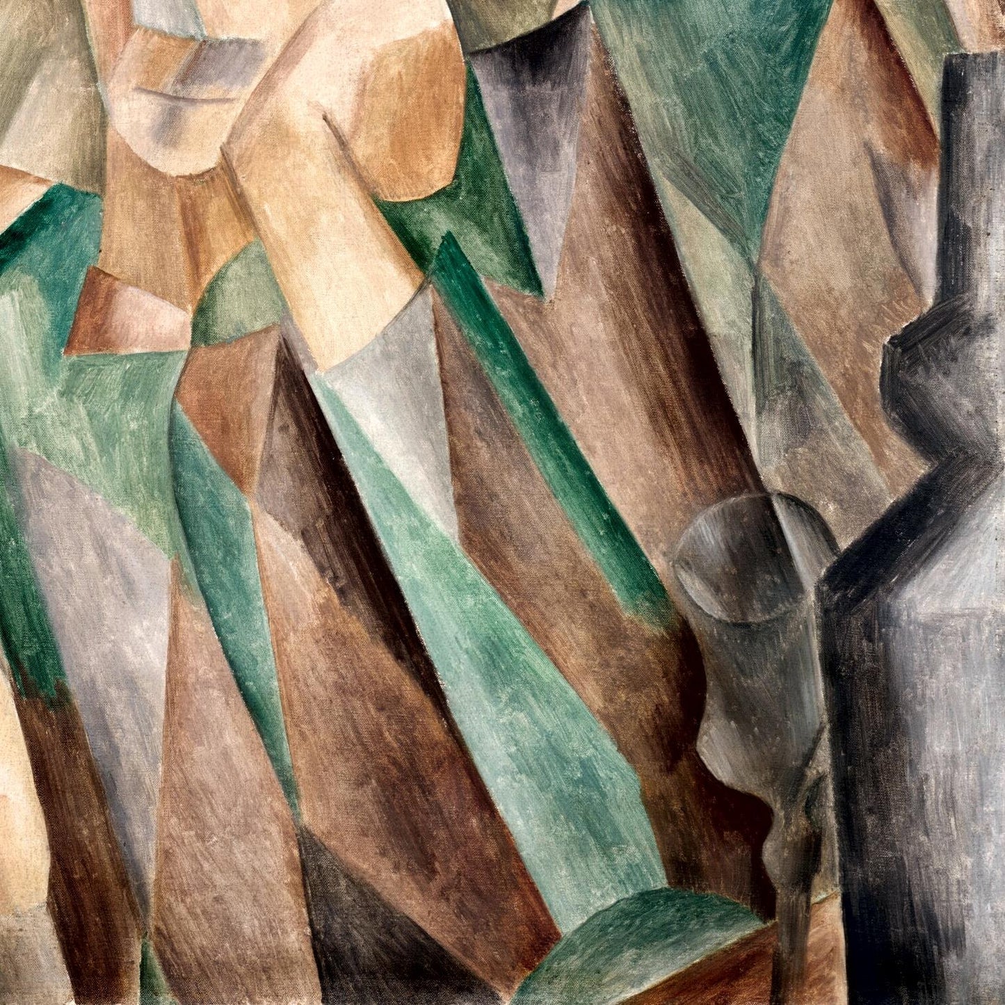 Abstract art with geometric shapes in earthy tones