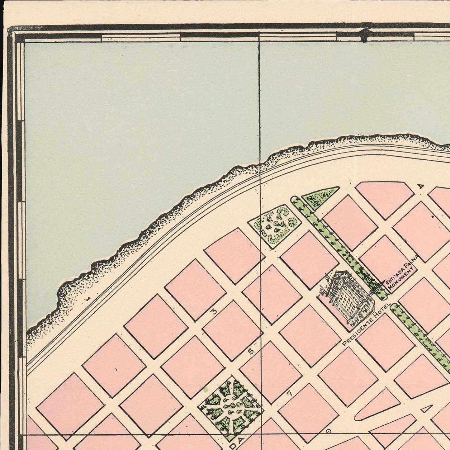 detail of the map from the top left corner