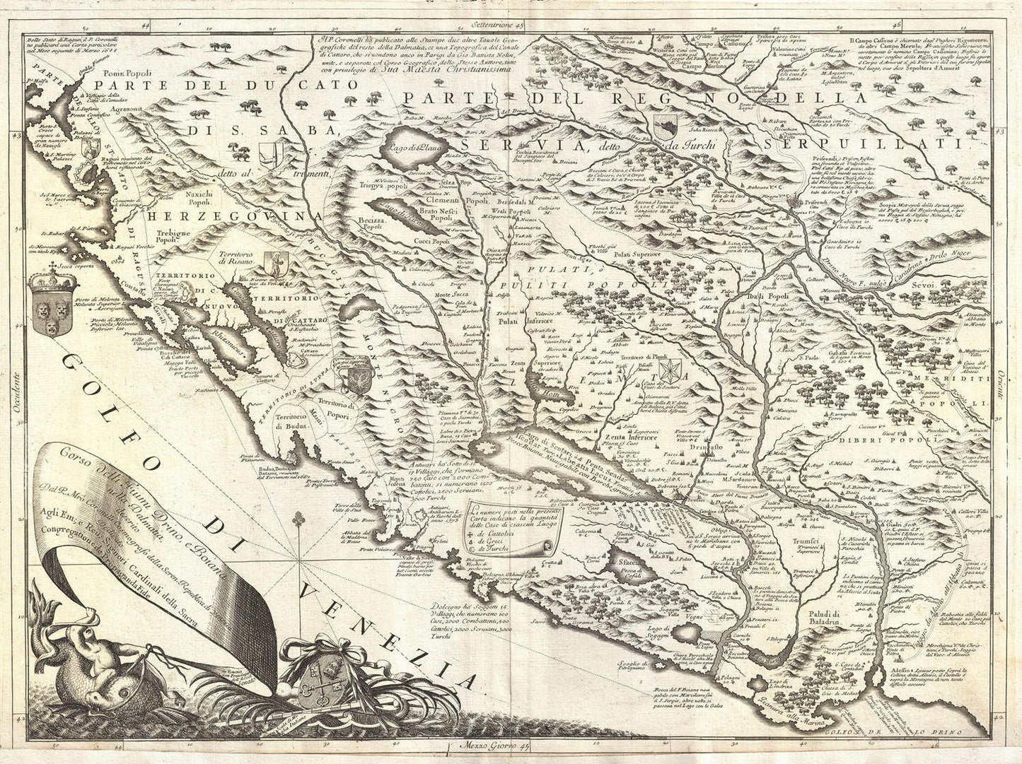 presentation of the map reproduction without a frame