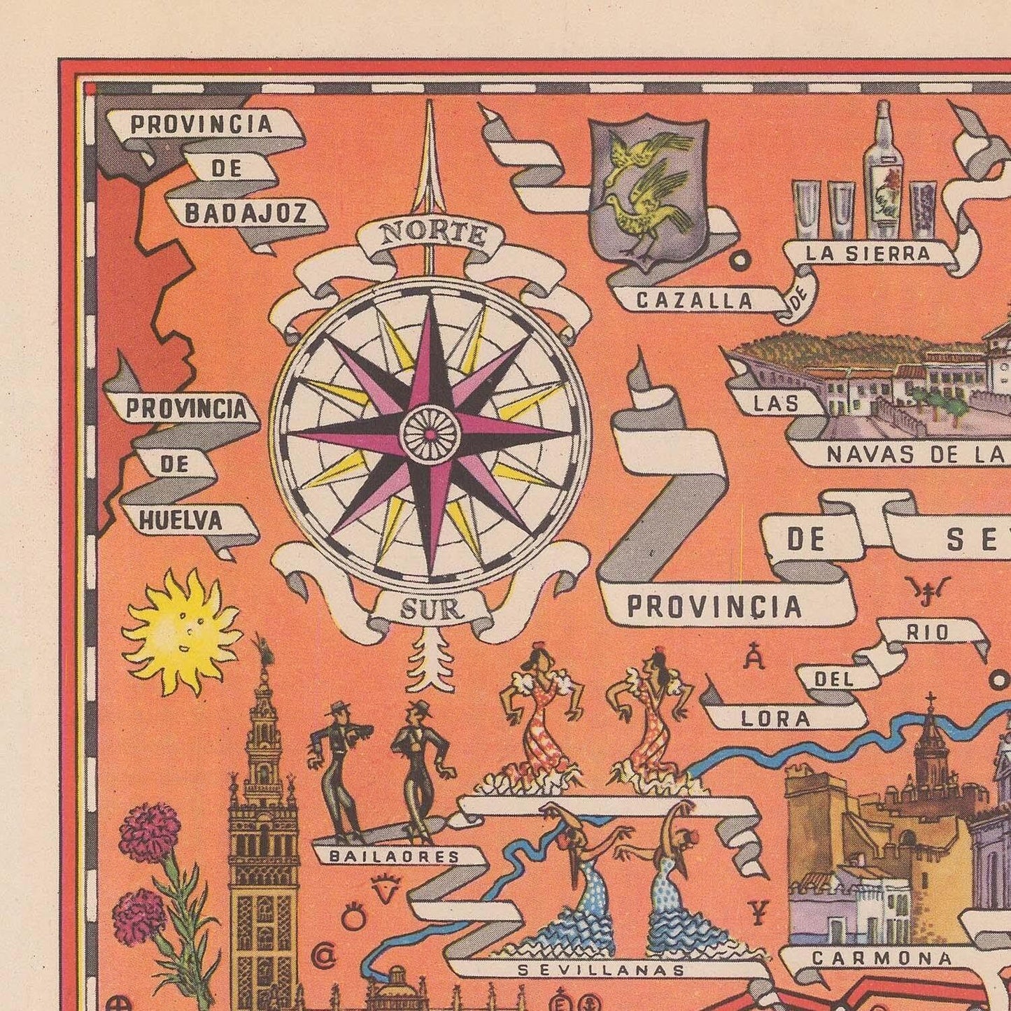 detail of the map from the top left corner