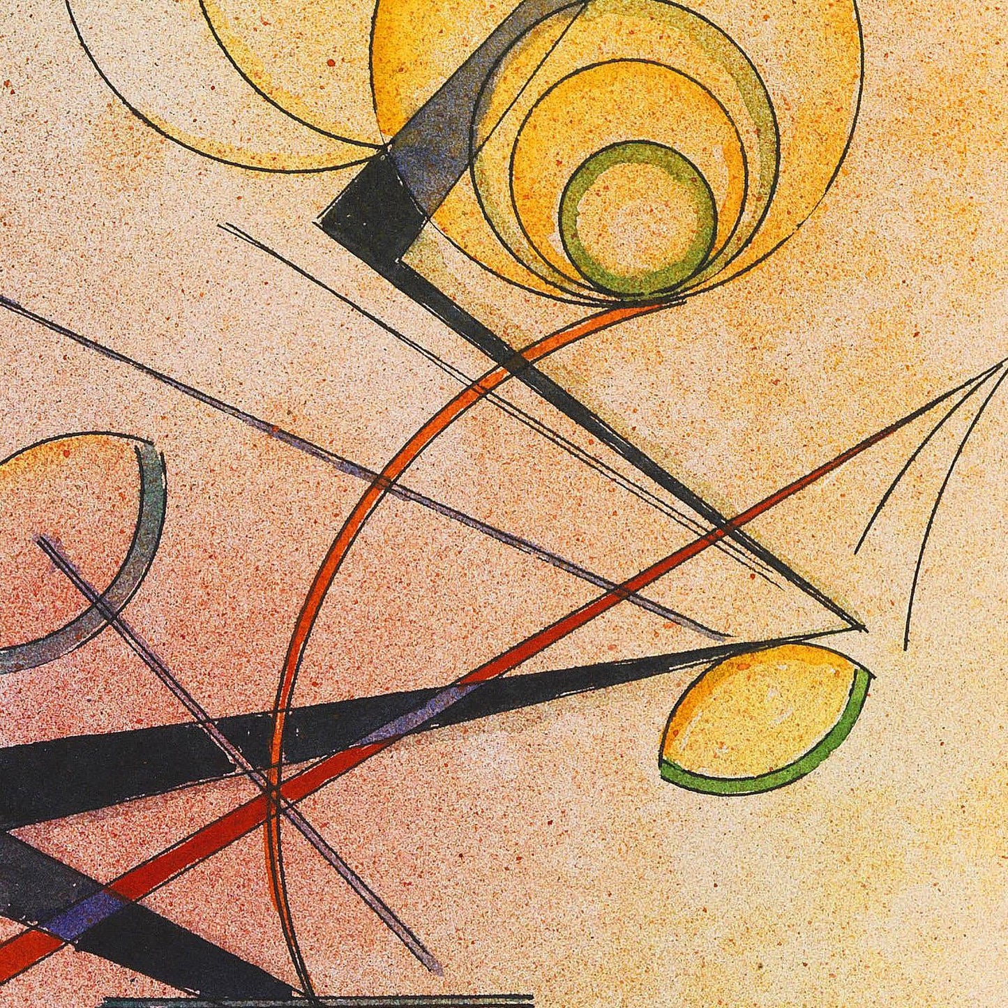 detail of the fine art reproduction from the centre