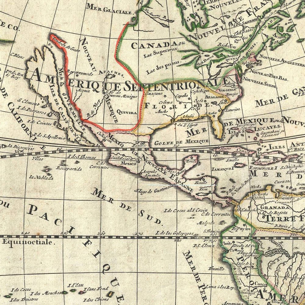 detail of the map from the centre