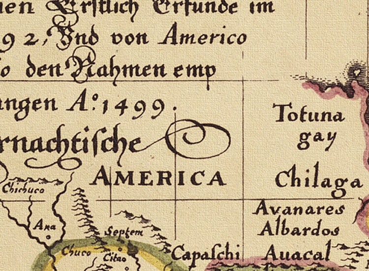 detail of the map from the centre