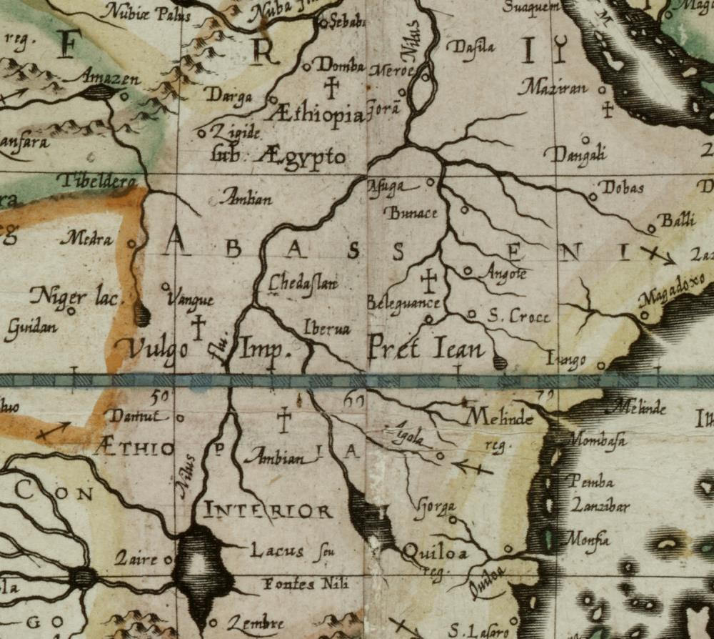 detail of the map from the centre