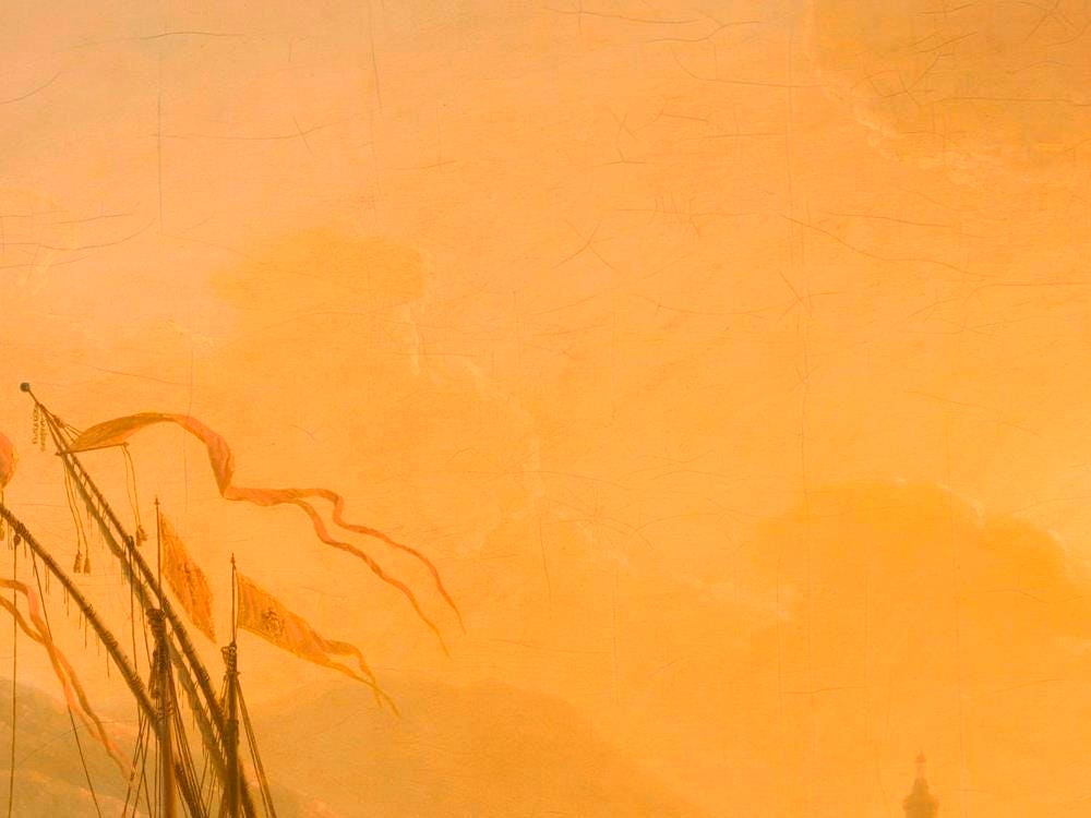 detail of the fine art reproduction from the centre