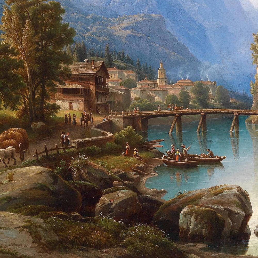 detail of the fine art reproduction from the centre