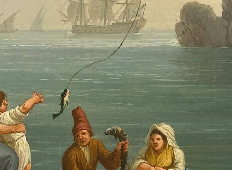 detail of the fine art reproduction from the centre