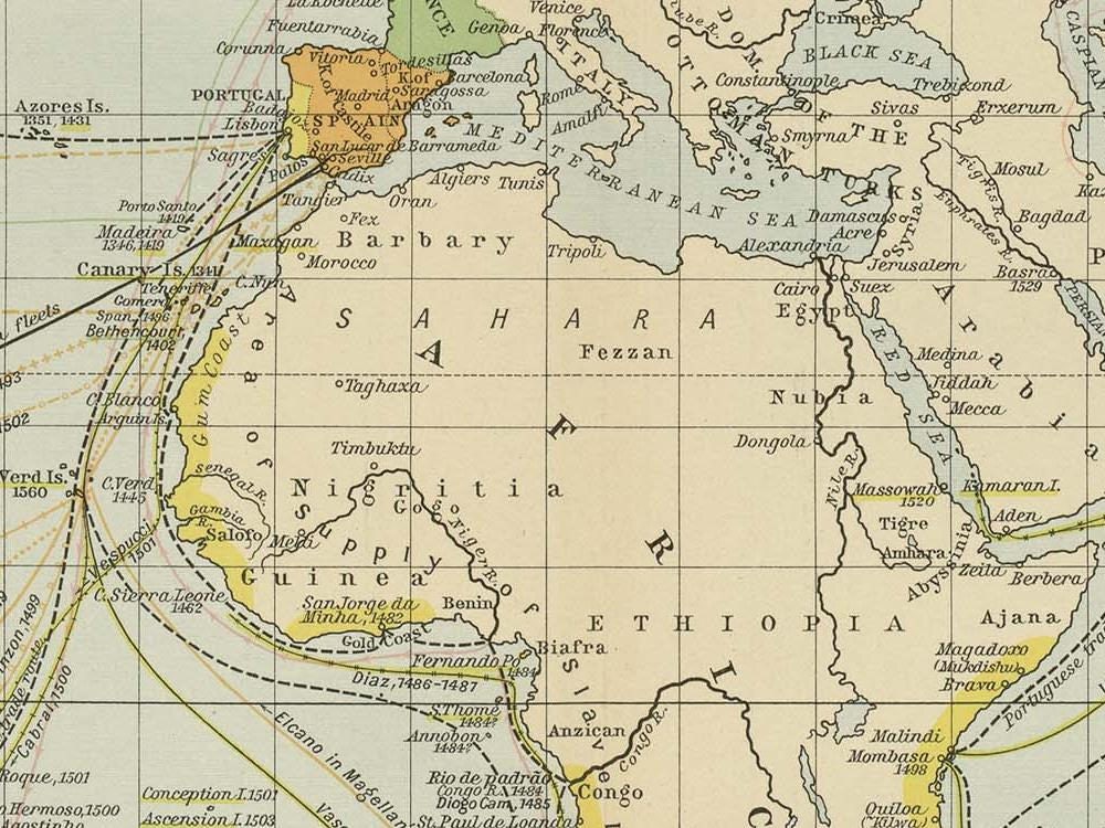 detail of the map from the centre