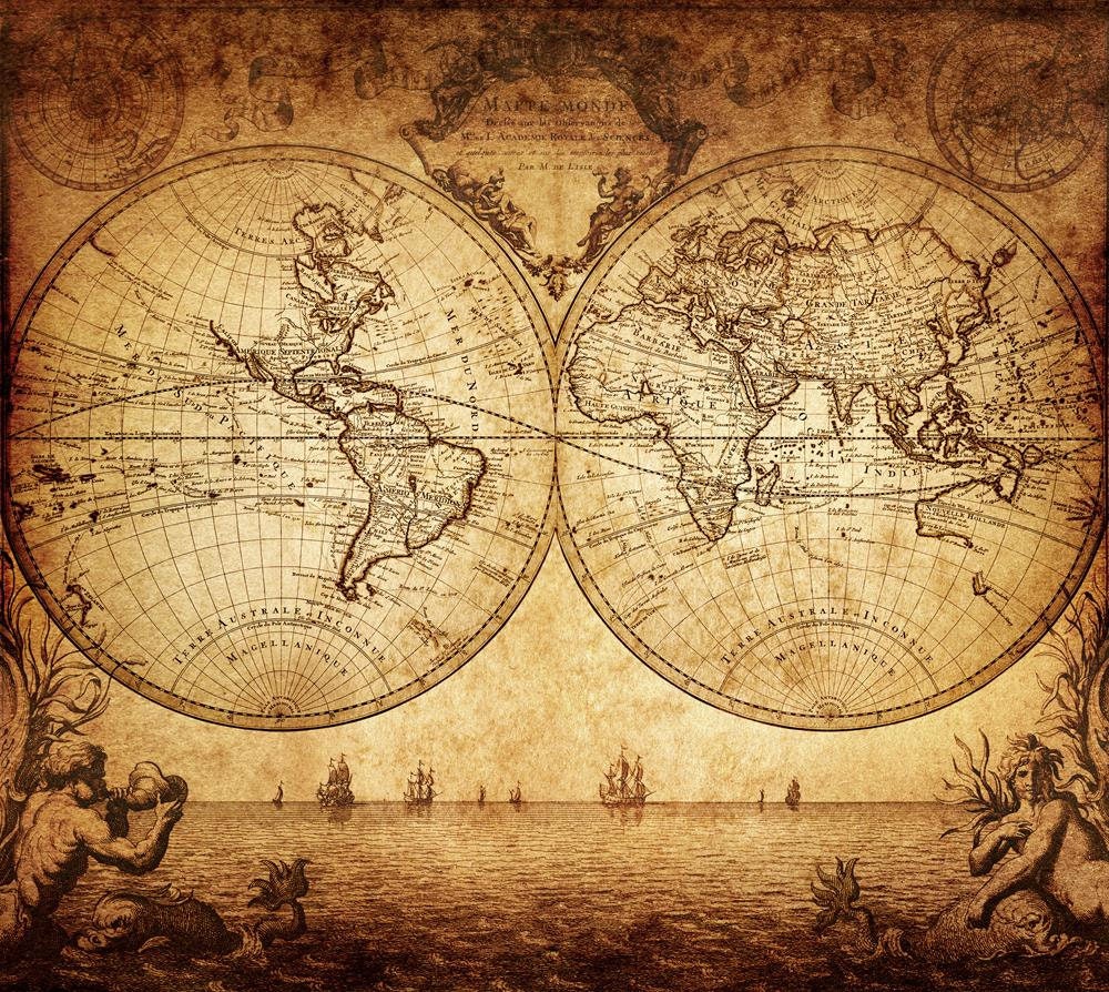 presentation of the map reproduction without a frame