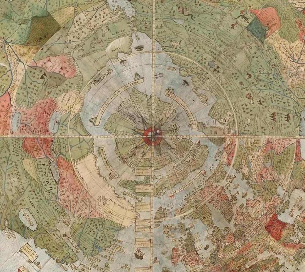 detail of the map from the centre