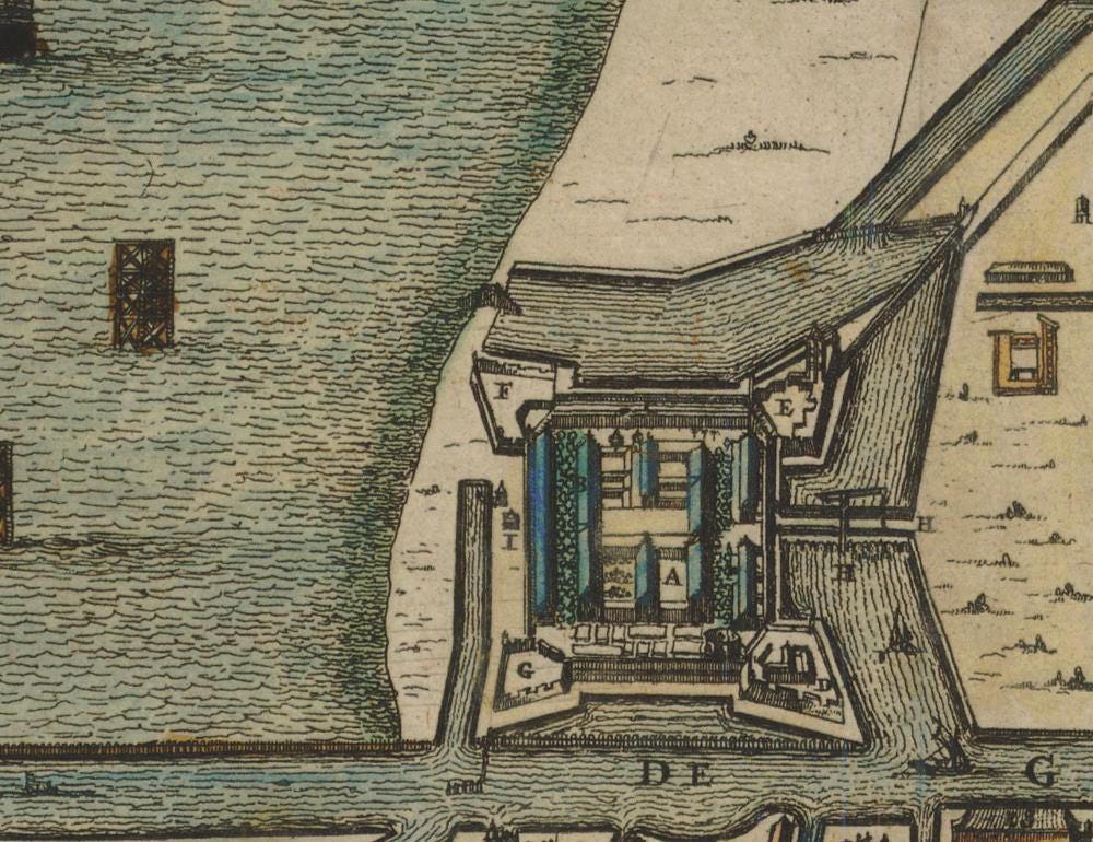 detail of the map from the centre left